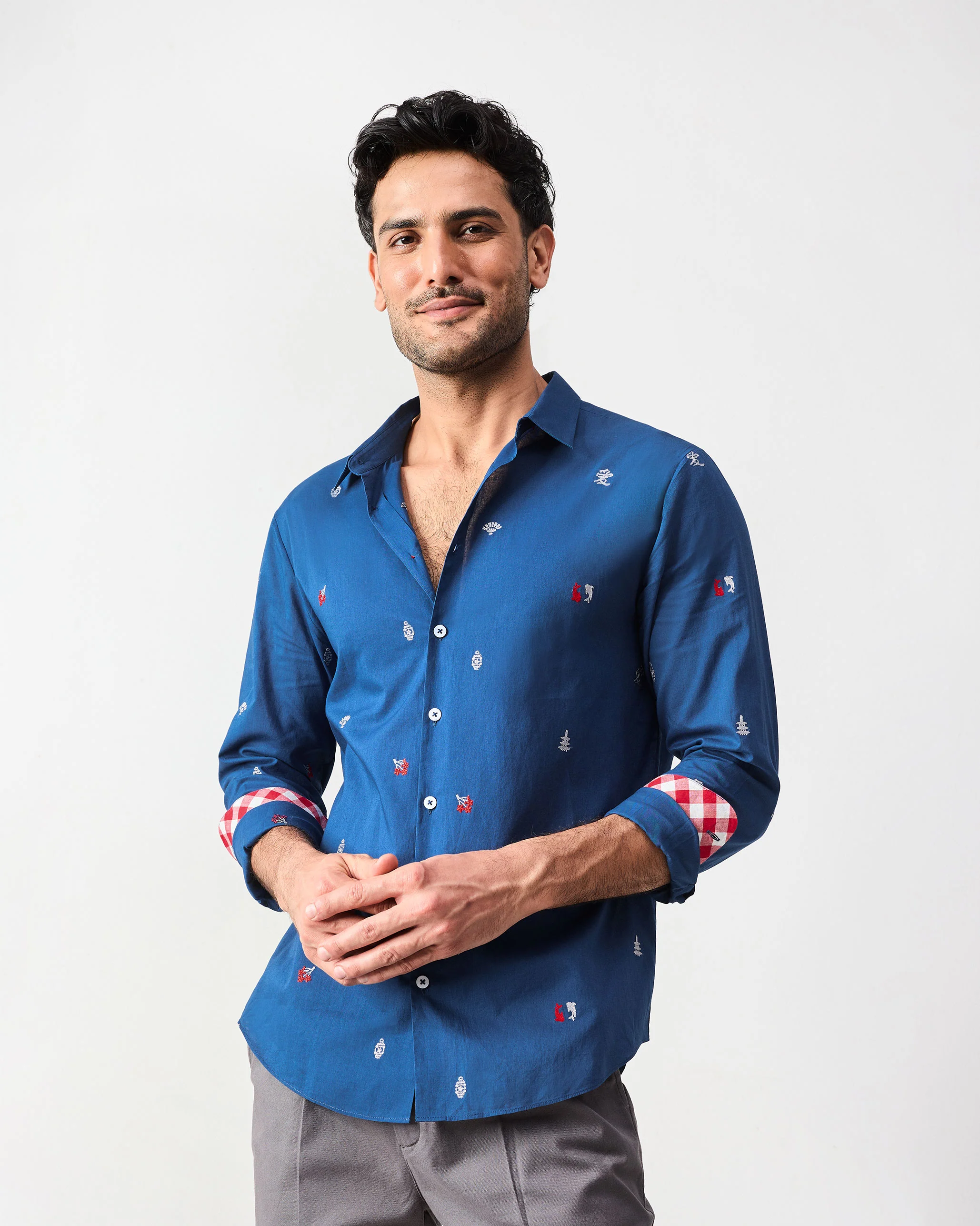 Hakuna Shirt - Dark Blue Embroidered - Image 6