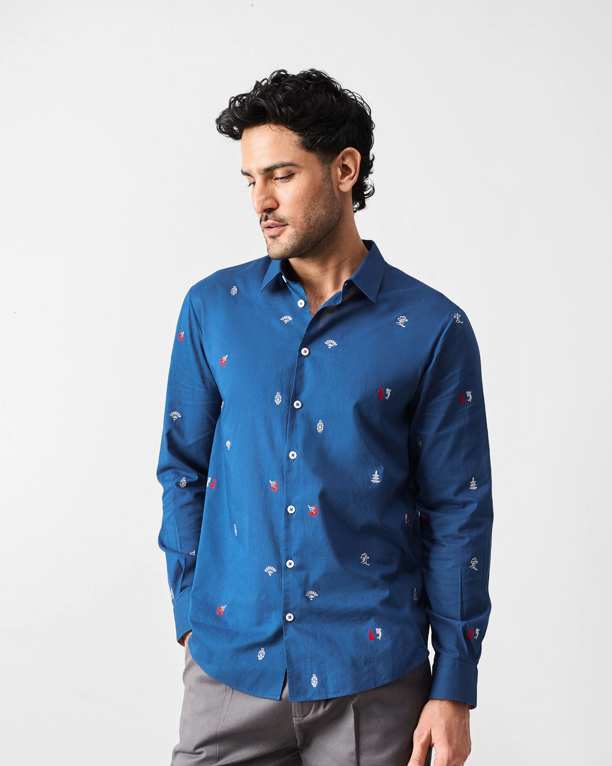 Hakuna Shirt - Dark Blue Embroidered - Image 7
