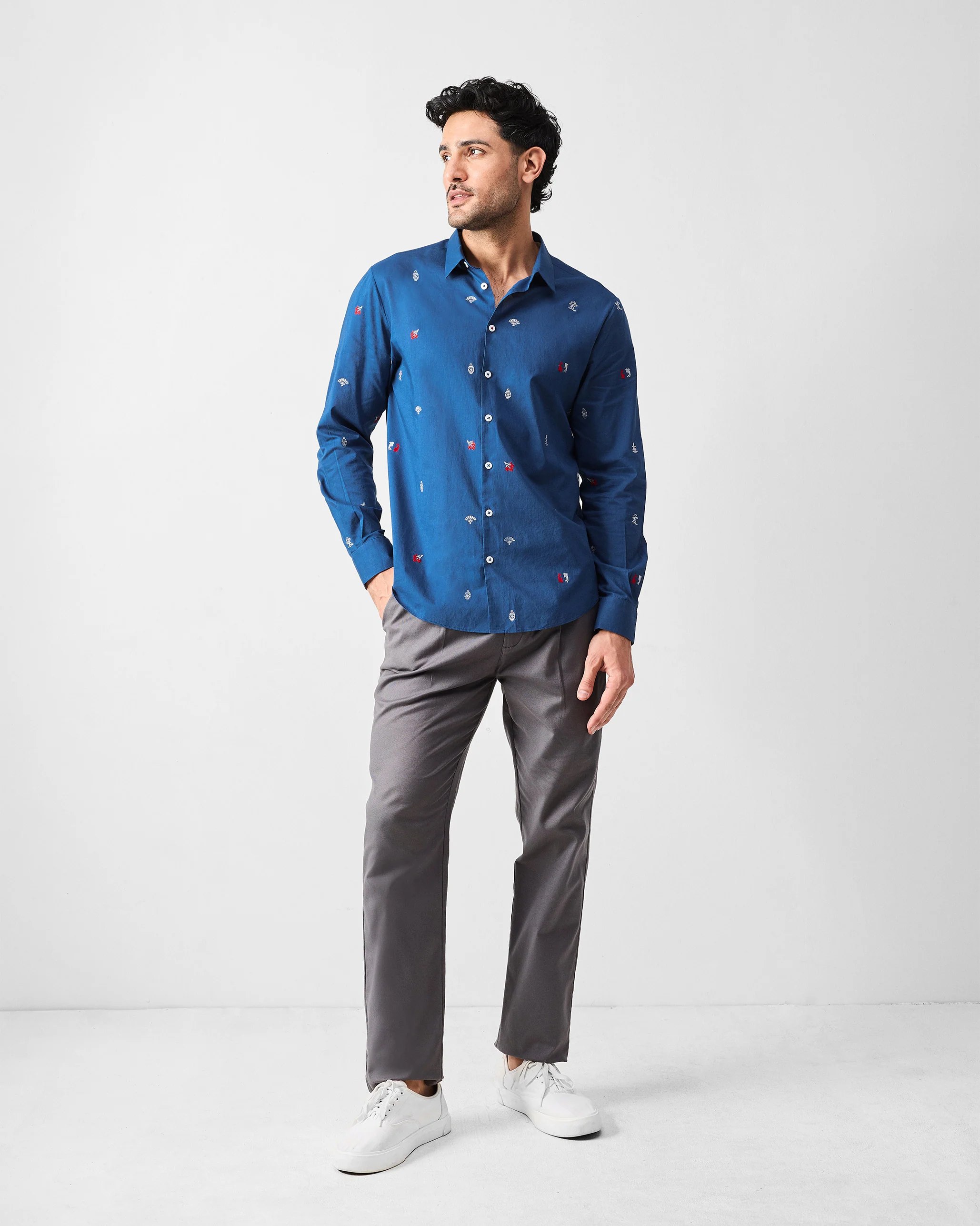 Hakuna Shirt - Dark Blue Embroidered - Image 8