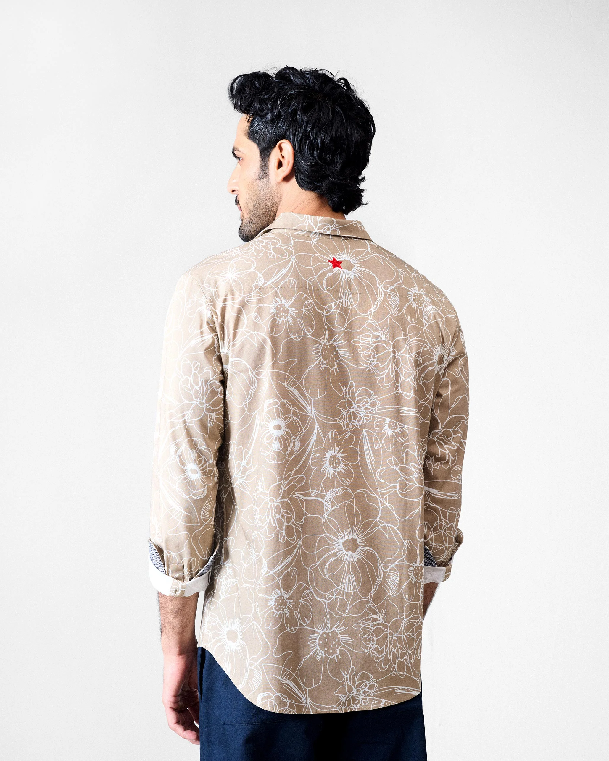 Hakuna Shirt - Light Brown Printed - Image 3