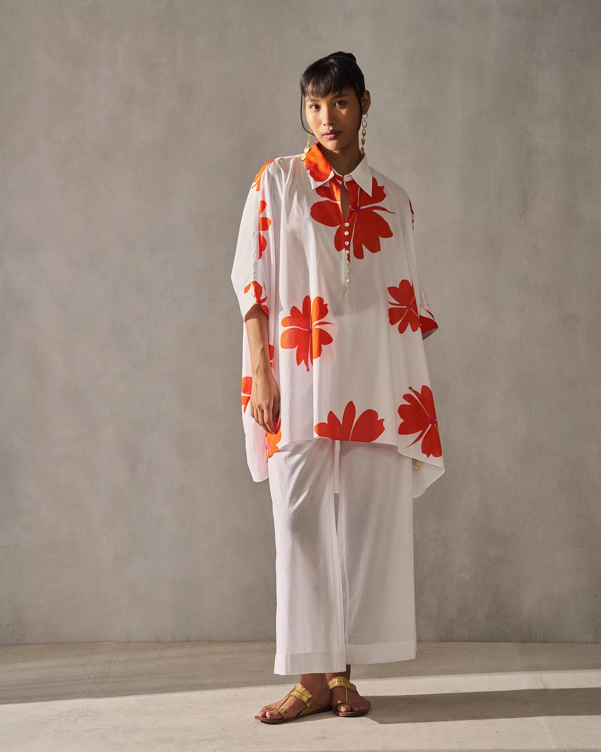Hala Tunic - White & Orange - Image 6
