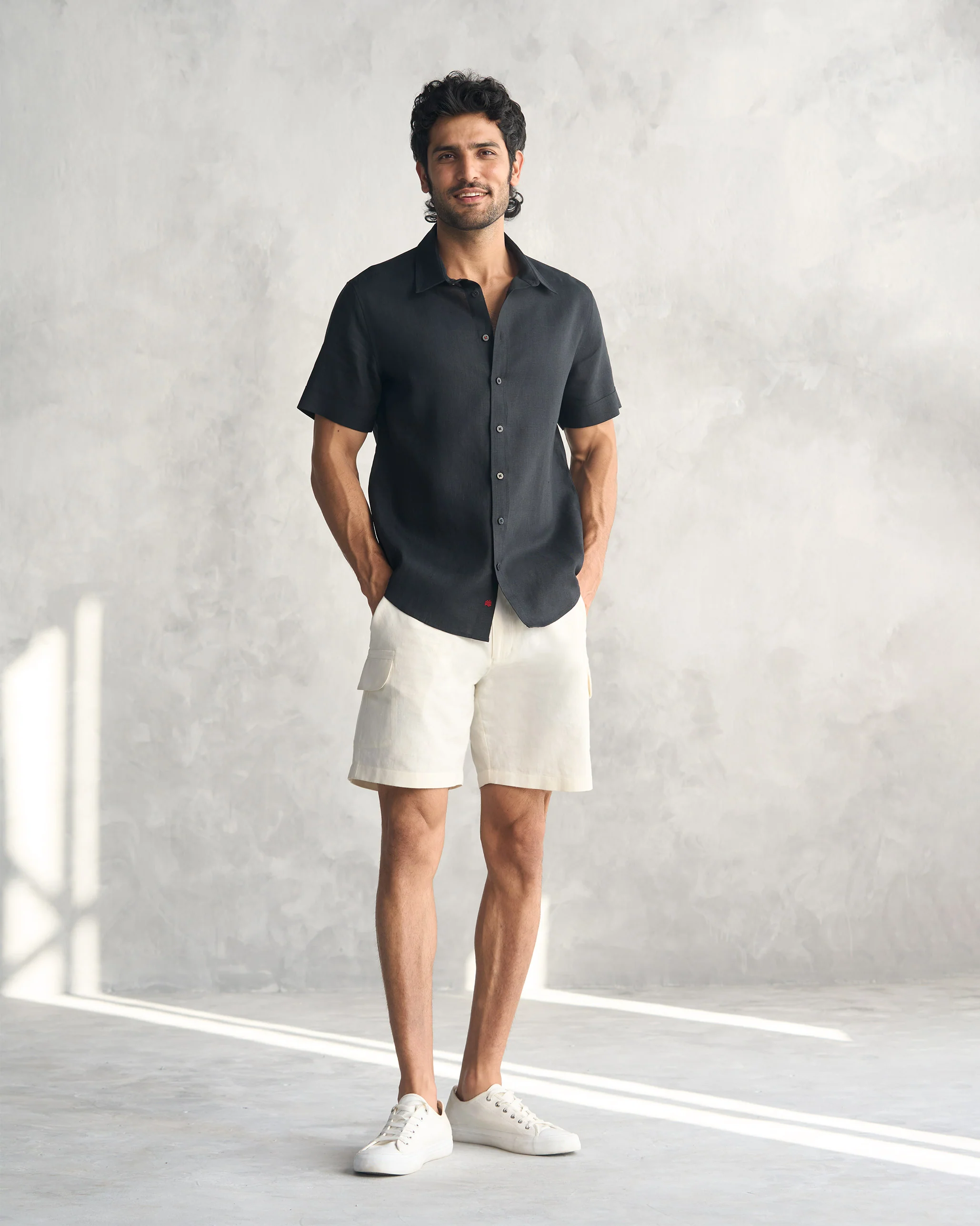Half Sleeve Shirt - Black - Image 4