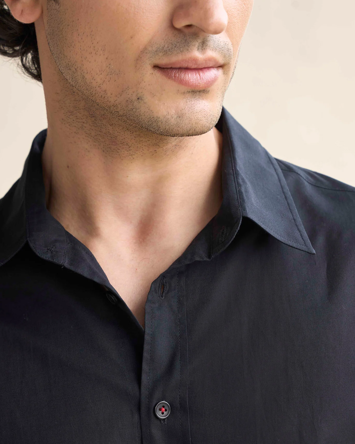 Half Sleeve Shirt - Black - Image 2