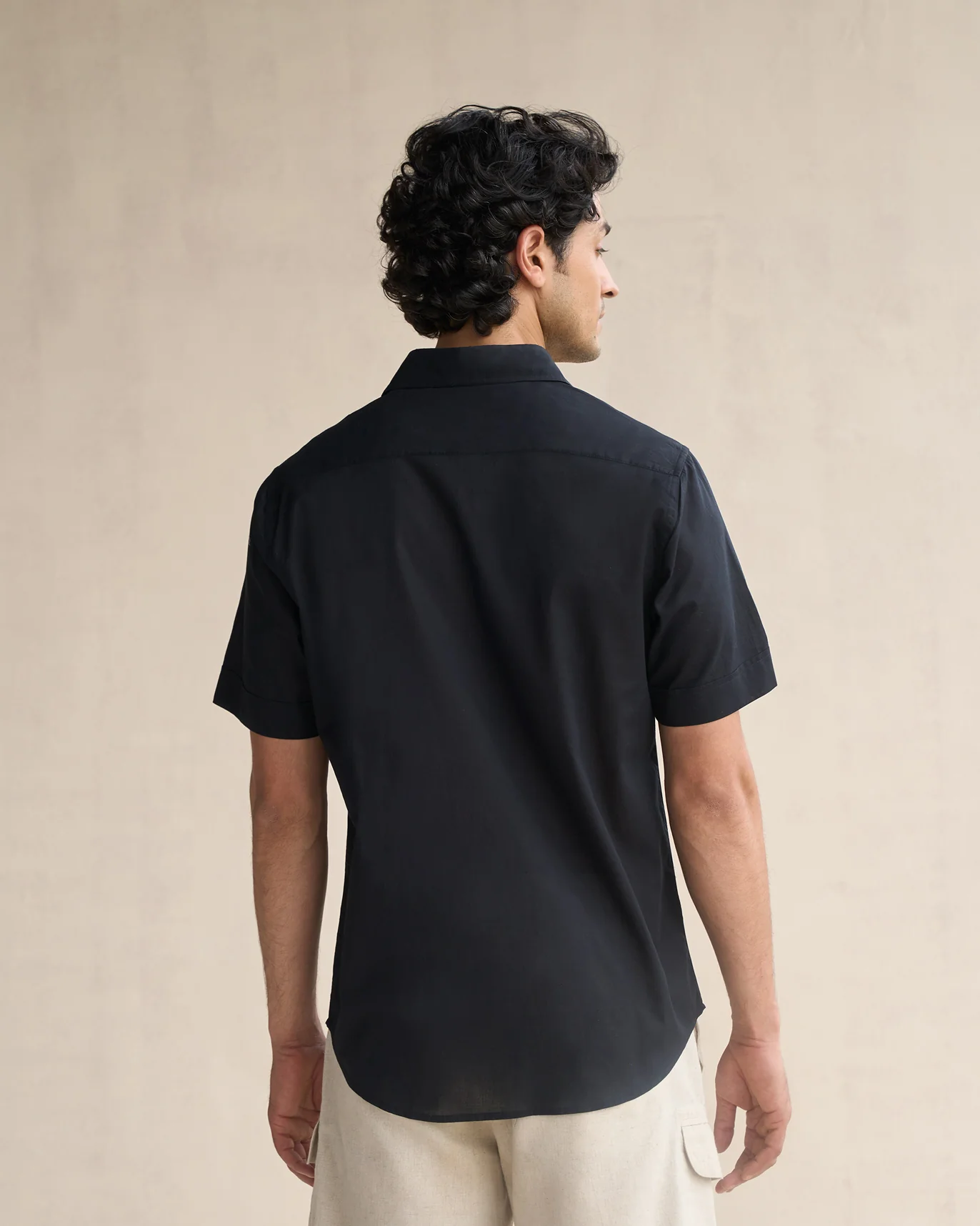 Half Sleeve Shirt - Black - Image 4