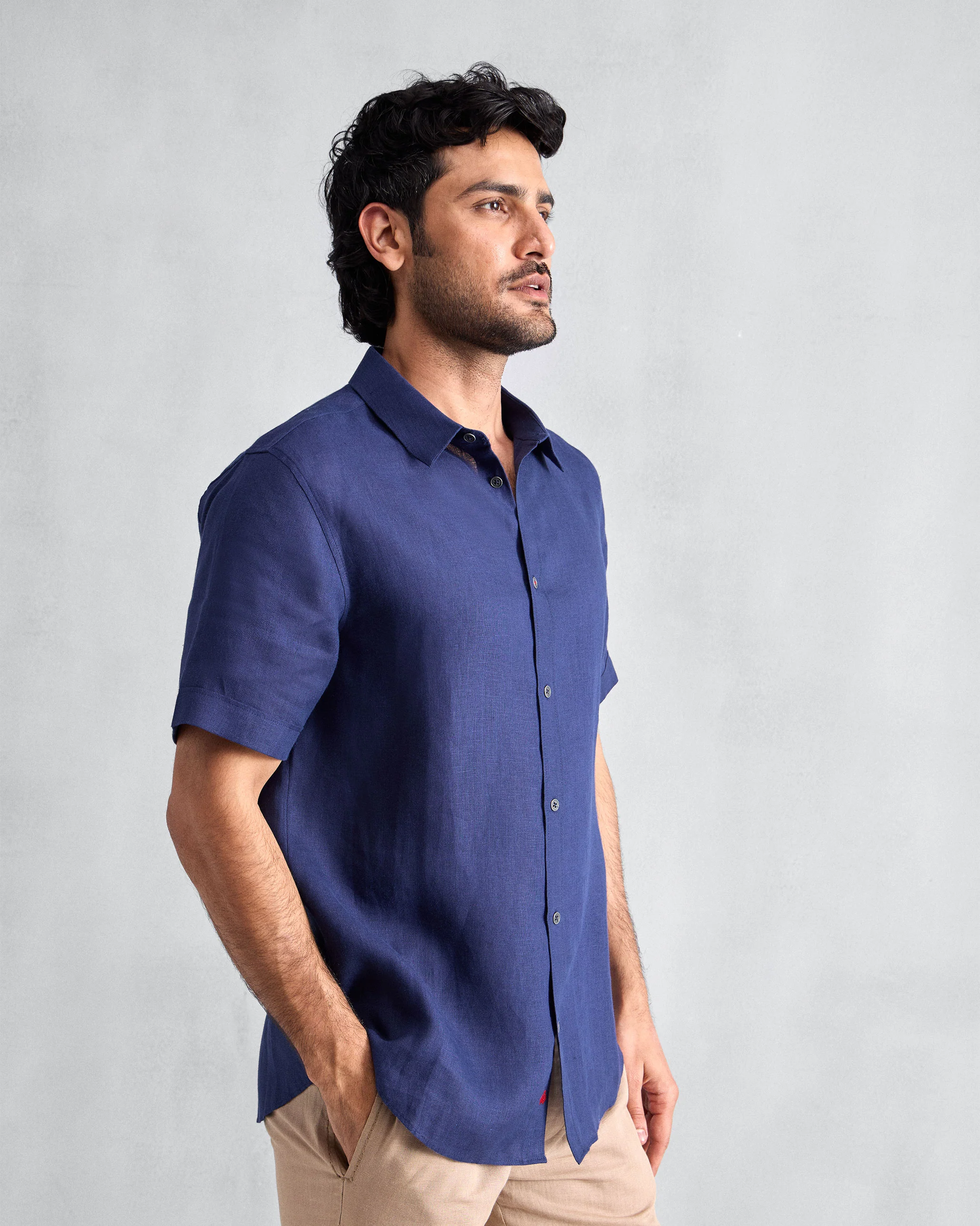 Half Sleeve Shirt - Ink Blue - Image 2