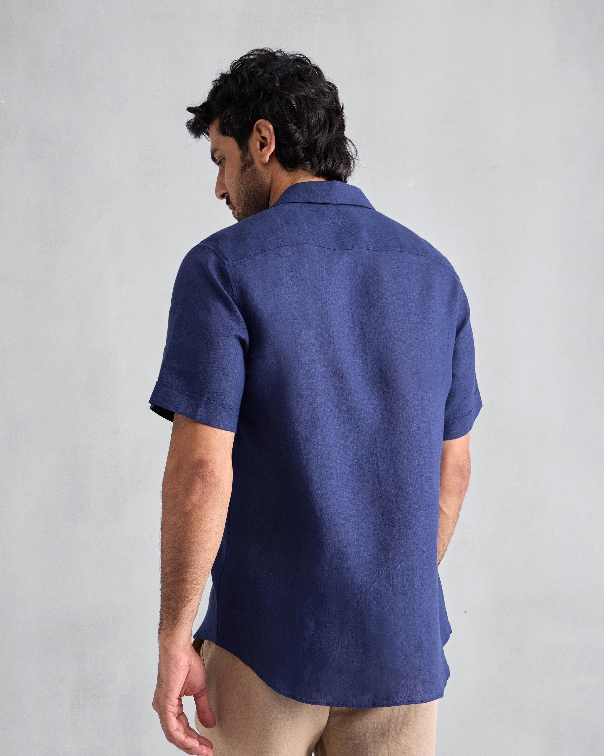 Half Sleeve Shirt - Ink Blue - Image 3
