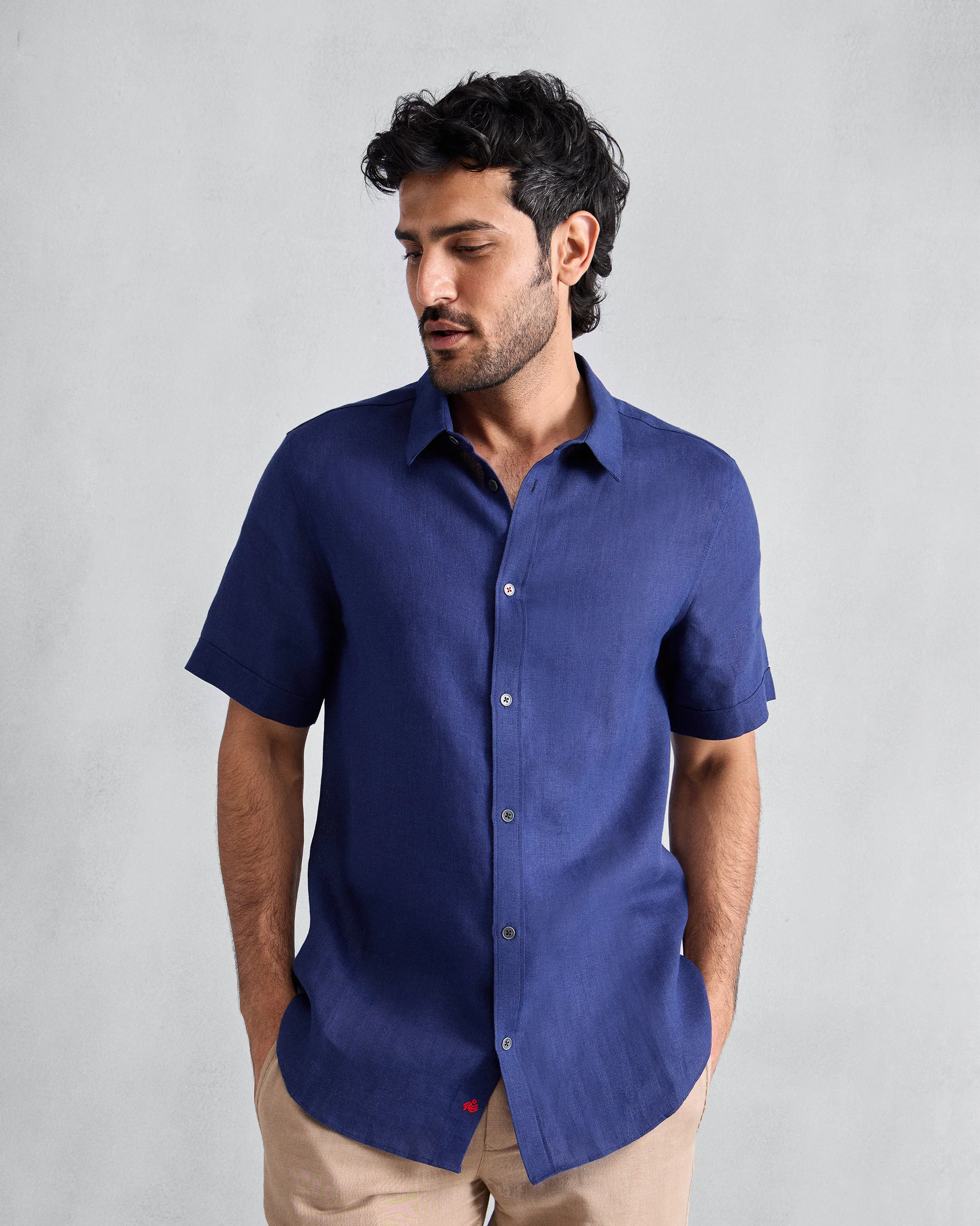 Half Sleeve Shirt - Ink Blue - Image 5