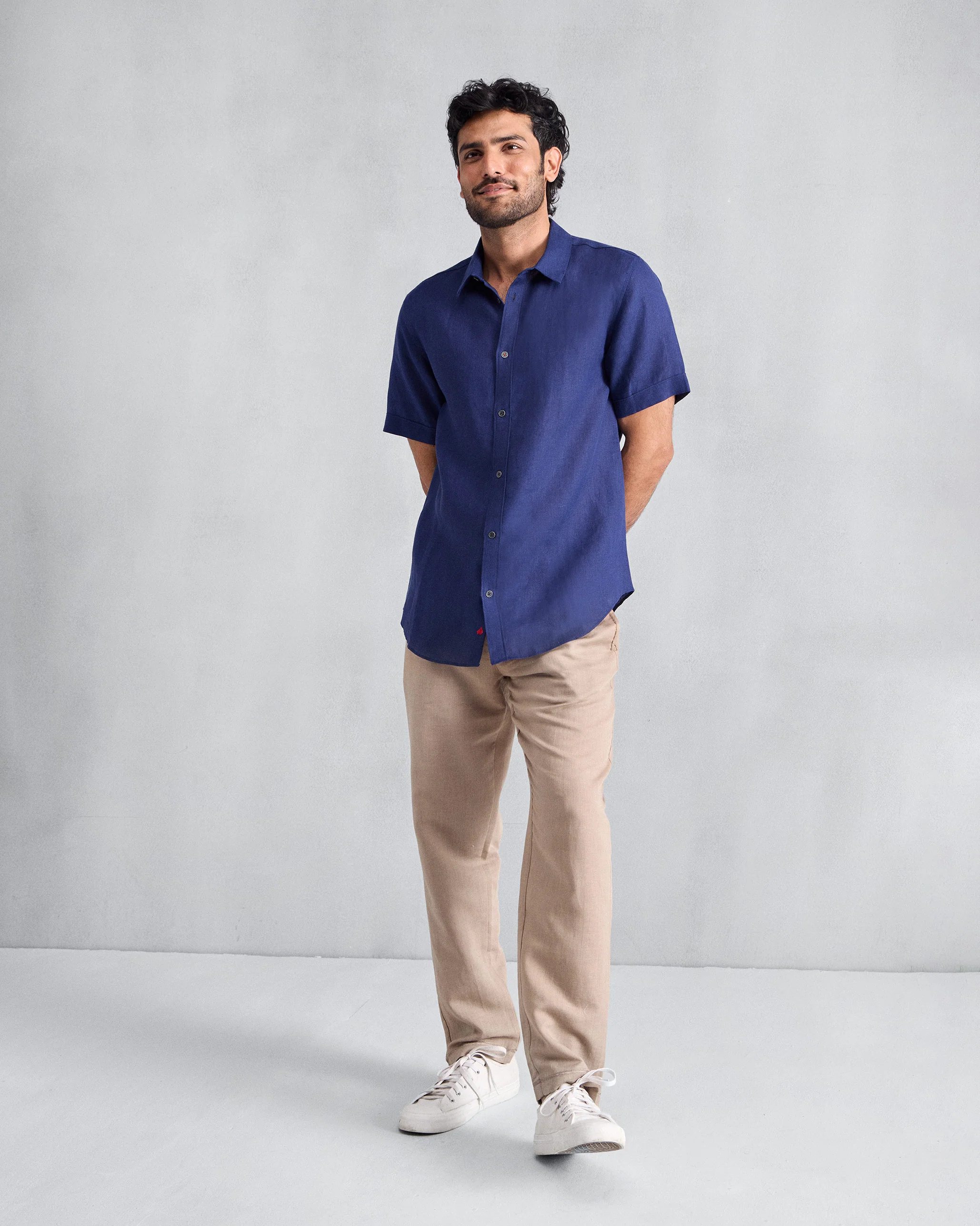 Half Sleeve Shirt - Ink Blue - Image 6