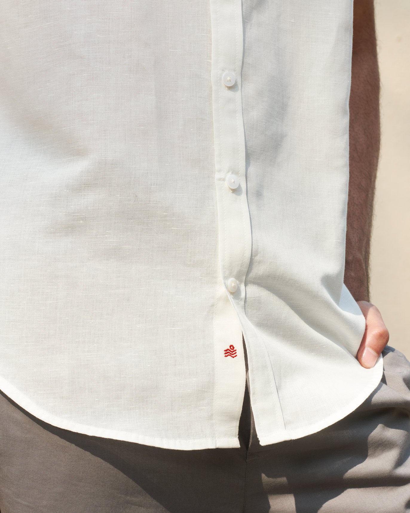 Half Sleeve Shirt - Ivory - Image 2