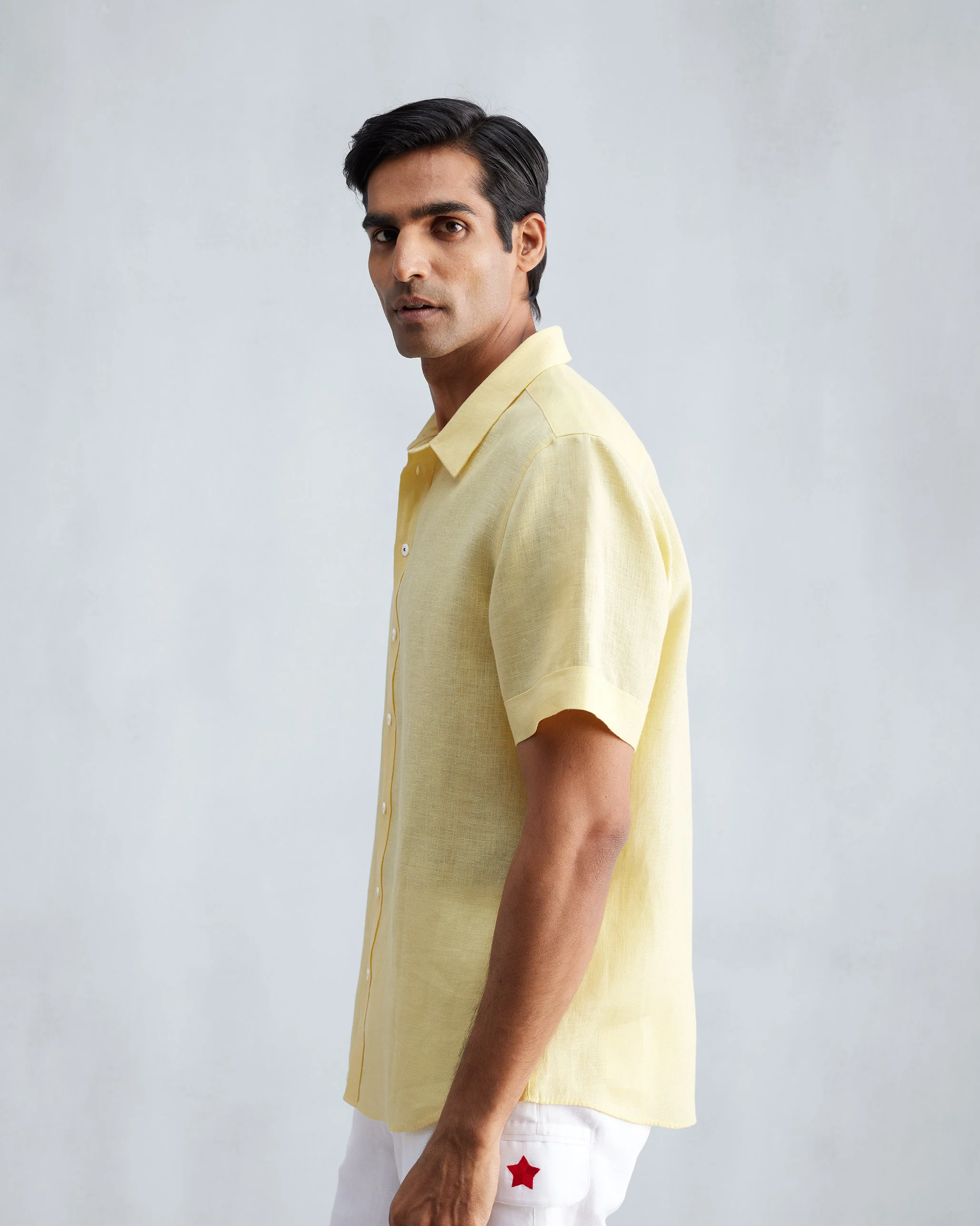Half Sleeve Shirt - Lemon - Image 5