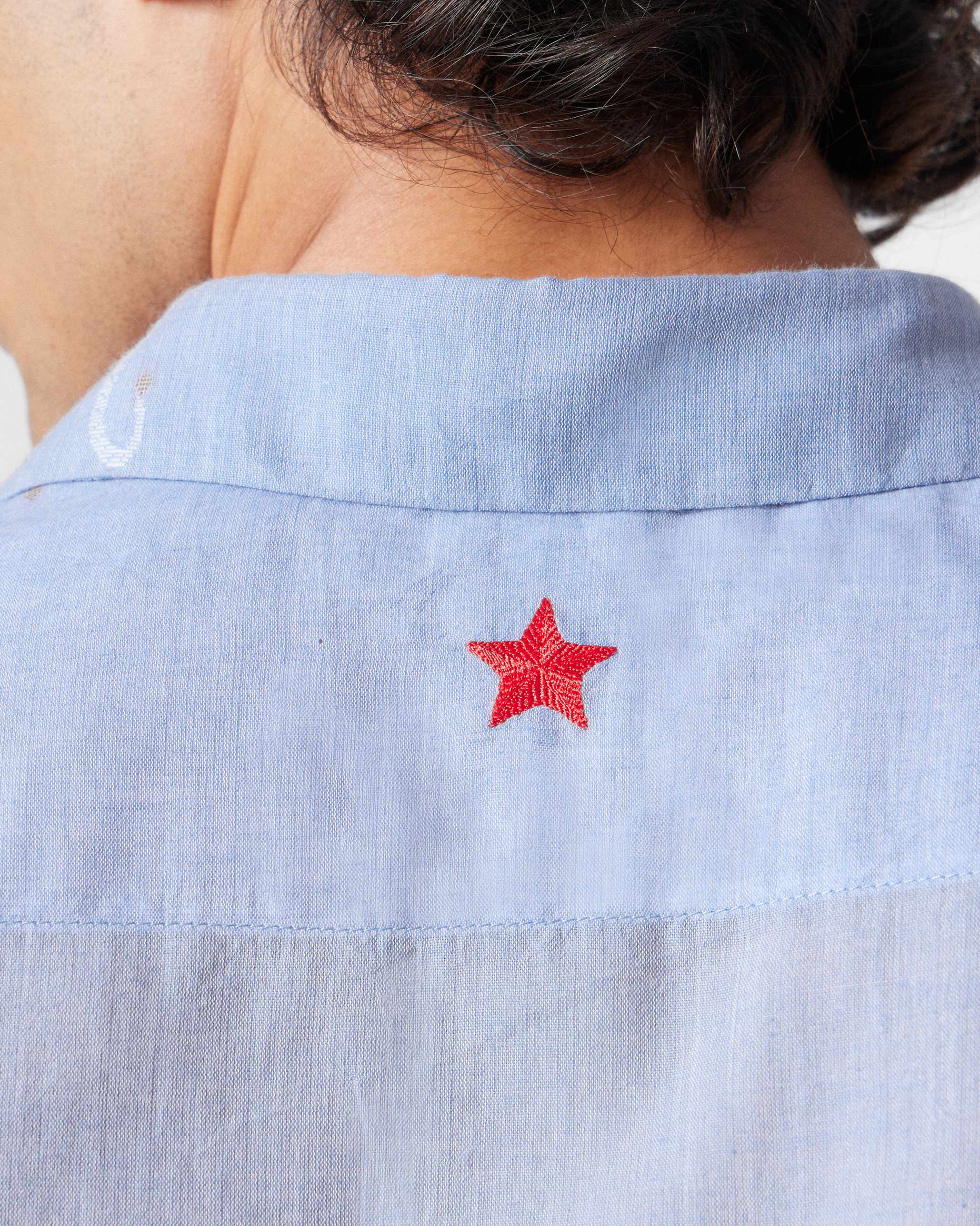 Half Sleeve Shirt - Light Blue - Image 3
