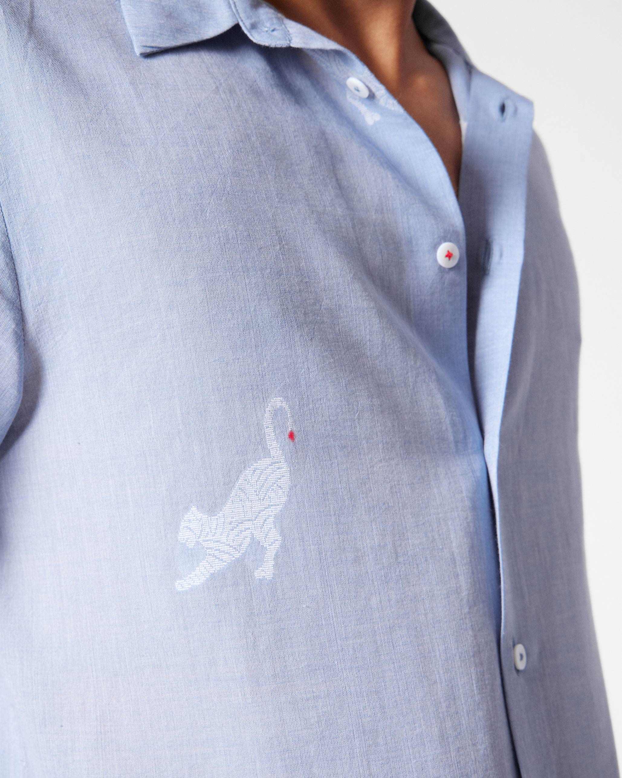 Half Sleeve Shirt - Light Blue - Image 7