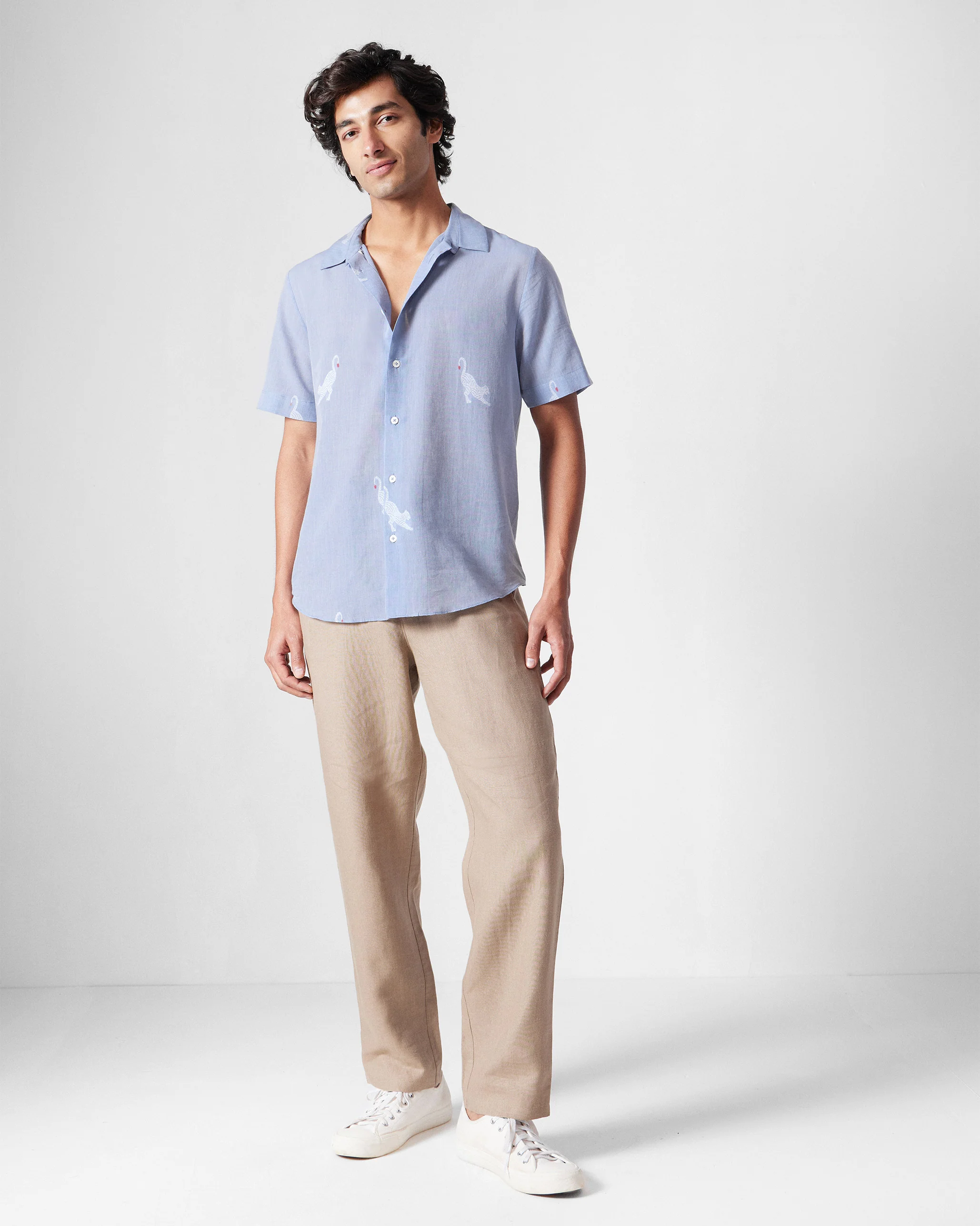 Half Sleeve Shirt - Light Blue - Image 8