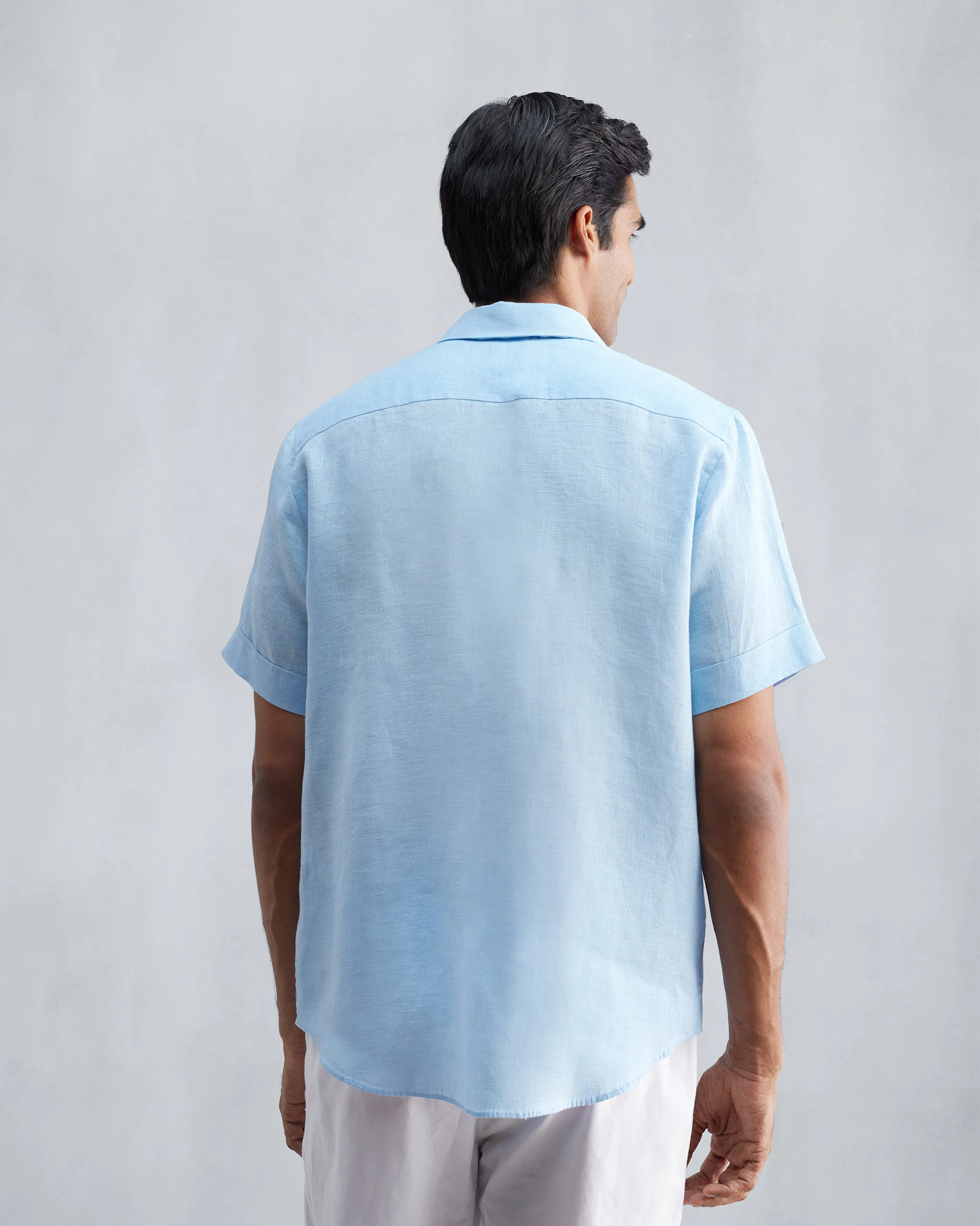 Half Sleeve Shirt - Light Blue - Image 4