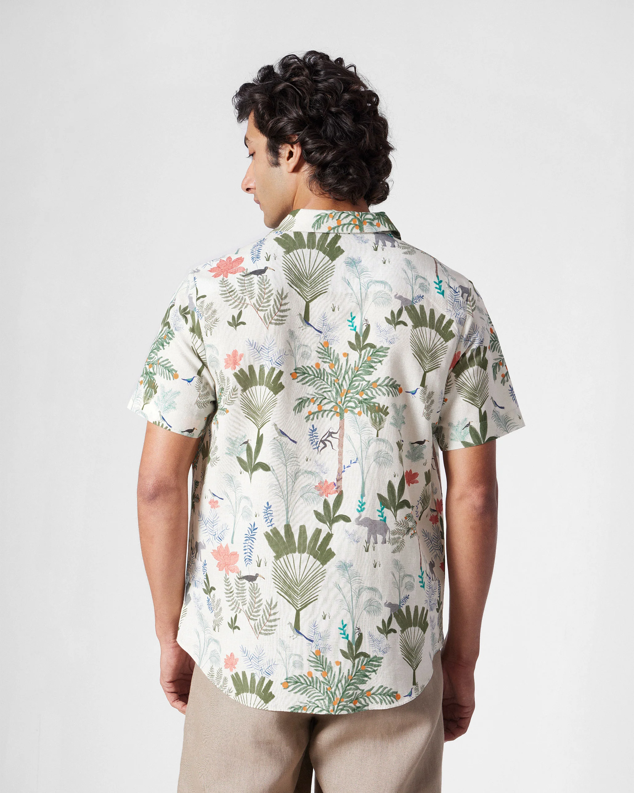 Half Sleeve Shirt - Multicolour Printed - Image 5