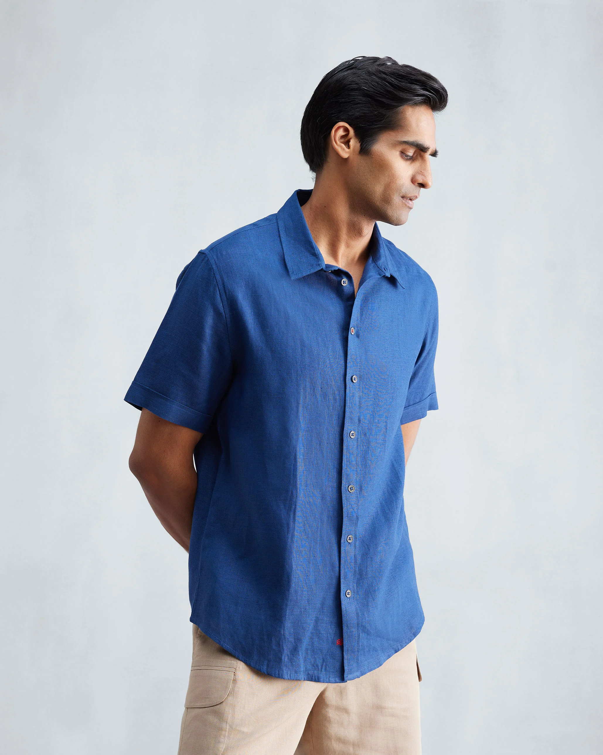 Half Sleeve Shirt - Navy - Image 2