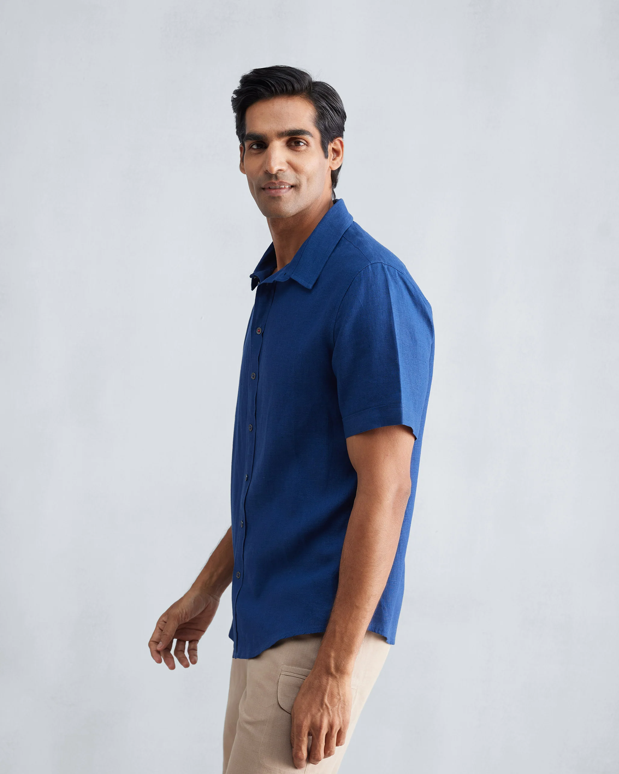 Half Sleeve Shirt - Navy - Image 3