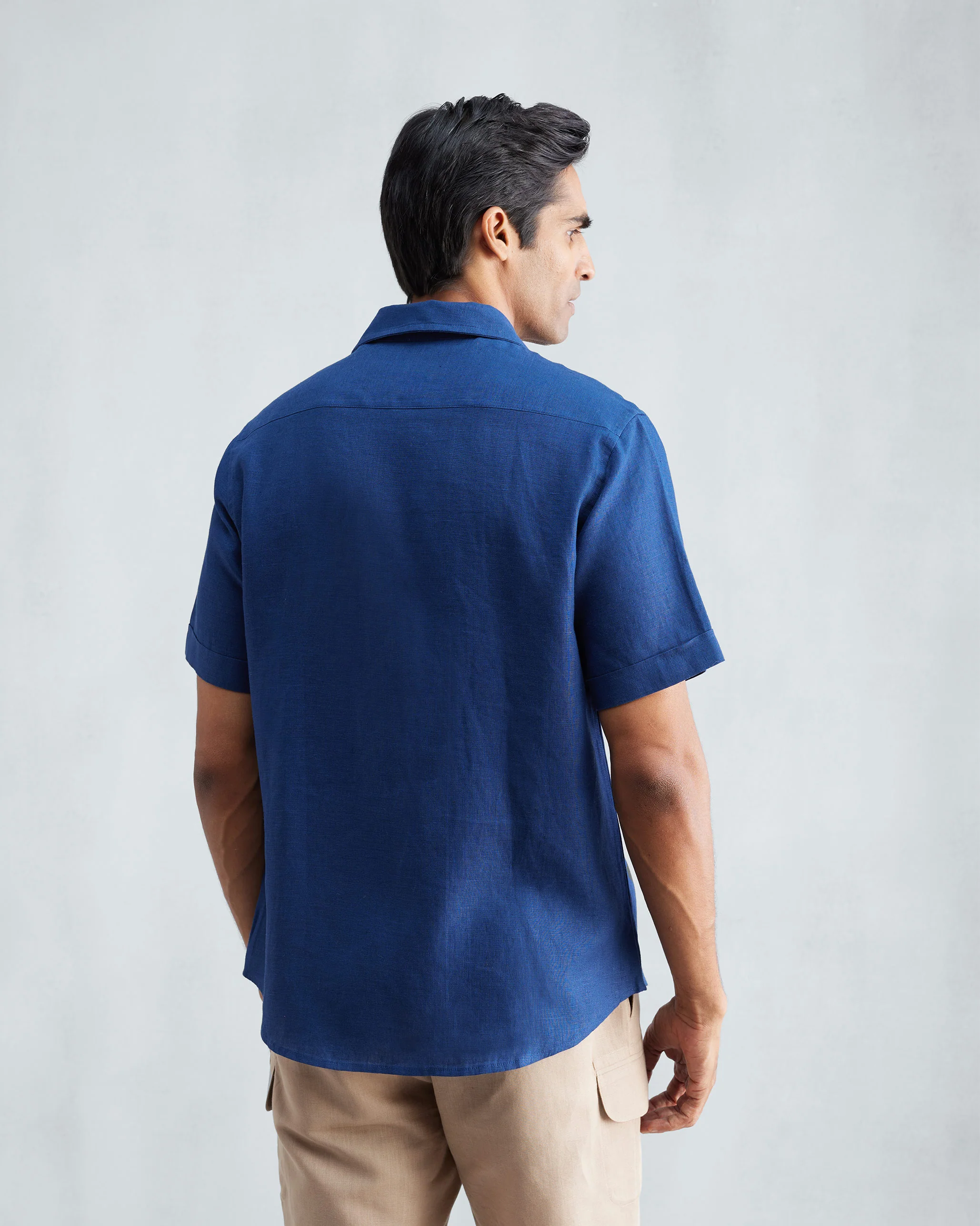 Half Sleeve Shirt - Navy - Image 4