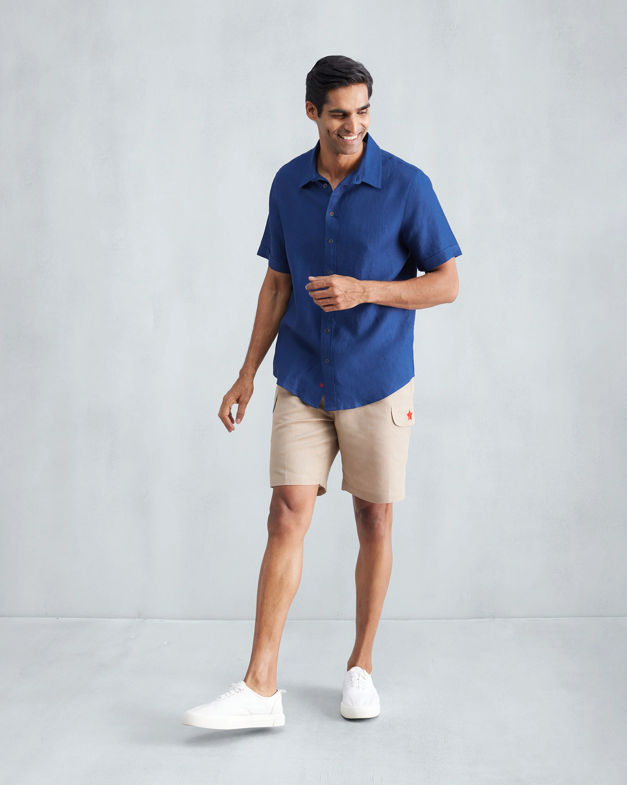 Half Sleeve Shirt - Navy - Image 7