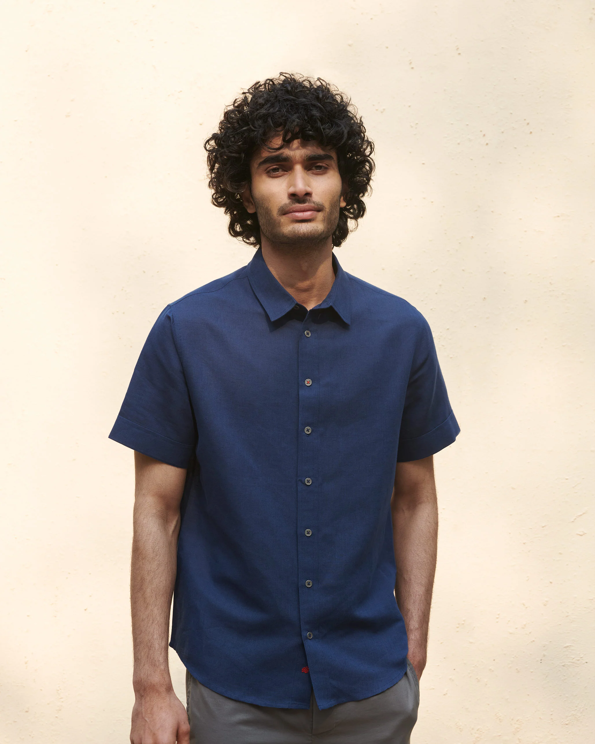 Half Sleeve Shirt - Navy - Image 3