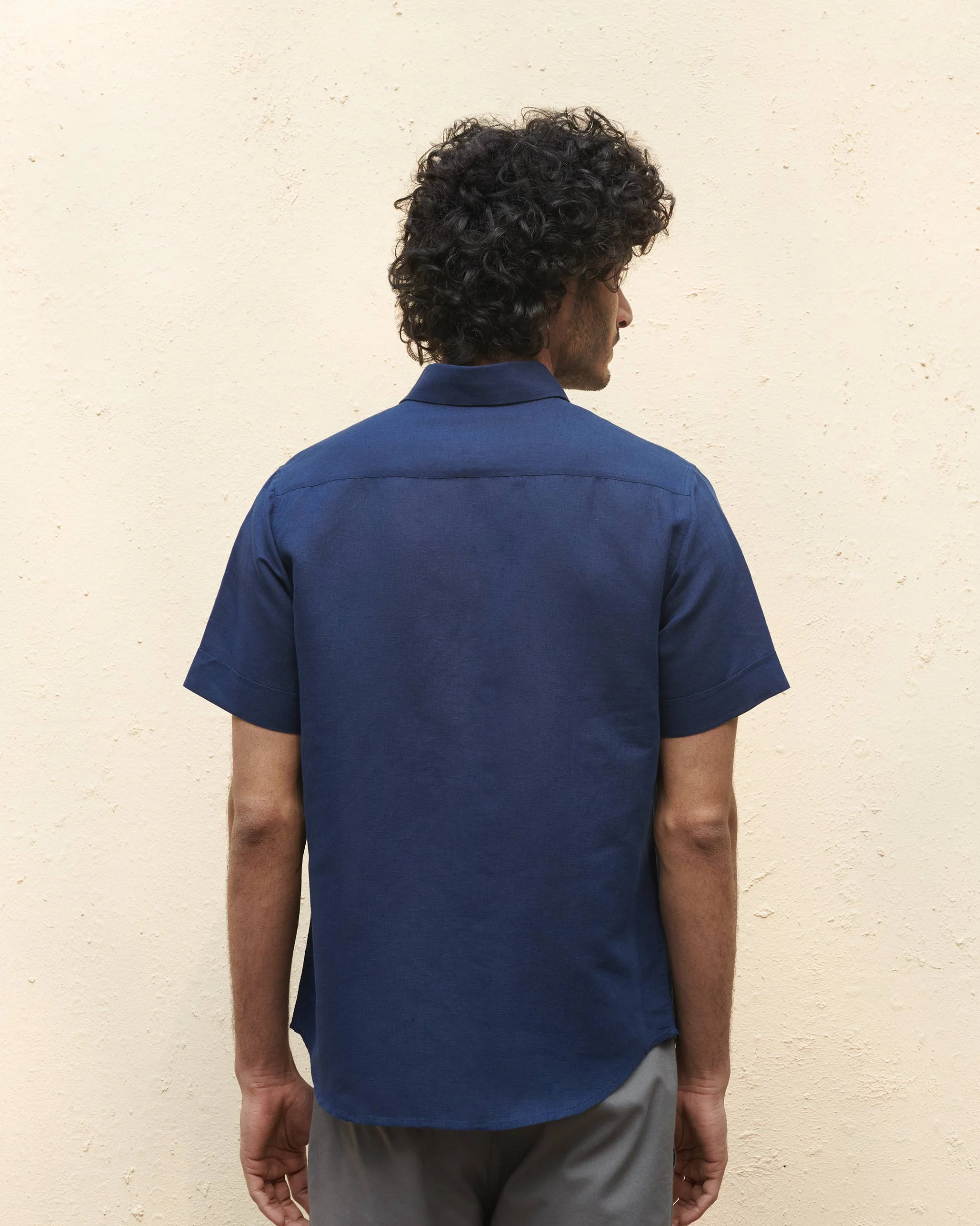 Half Sleeve Shirt - Navy - Image 4
