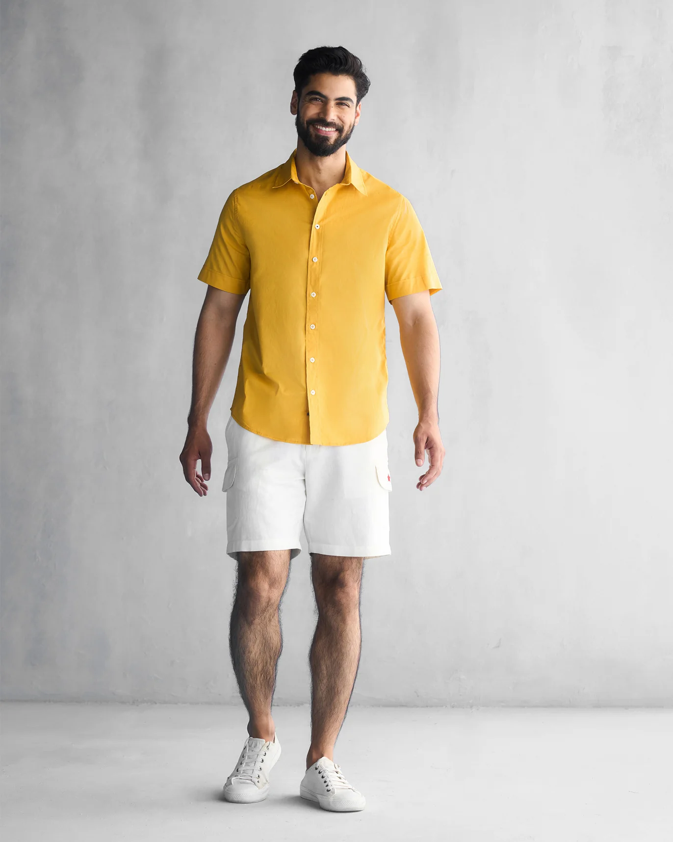 Half Sleeve Shirt - Ochre - Image 6
