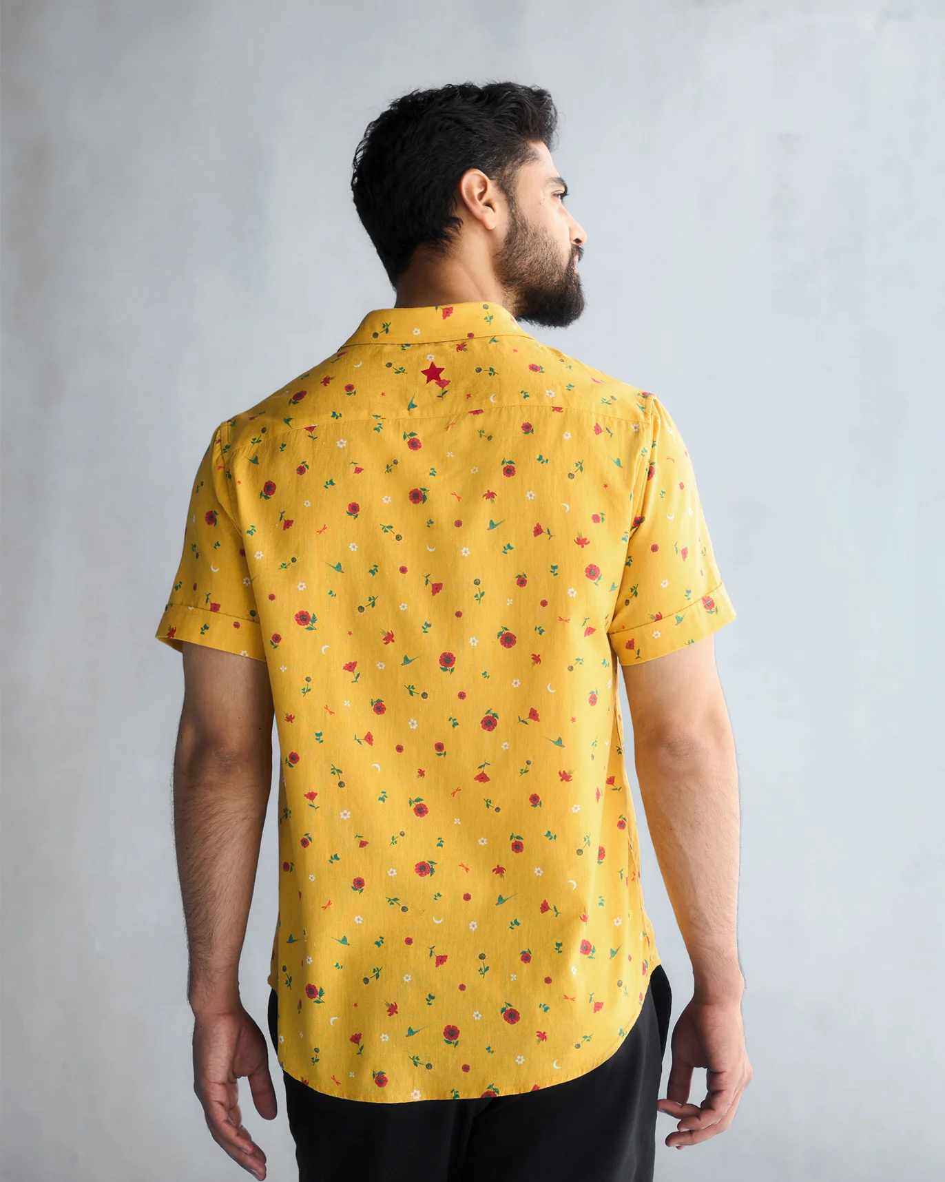 Half Sleeve Shirt - Ochre - Image 4