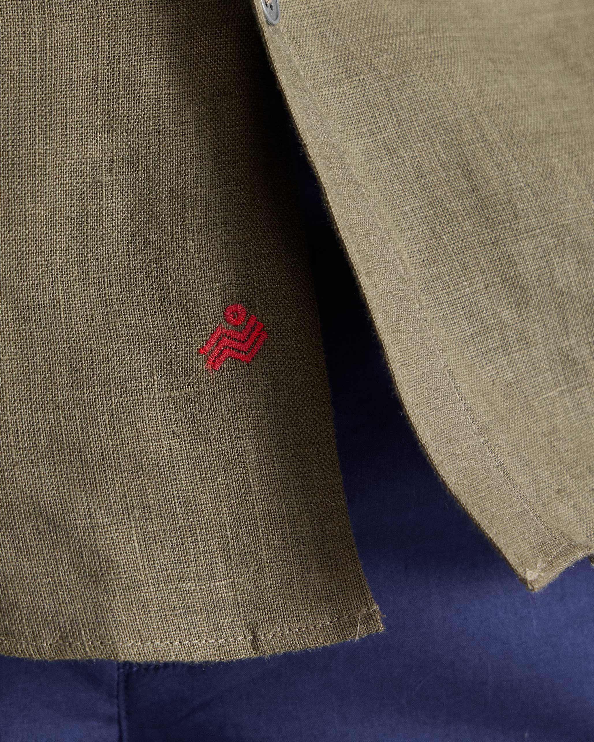 Half Sleeve Shirt - Olive - Image 4