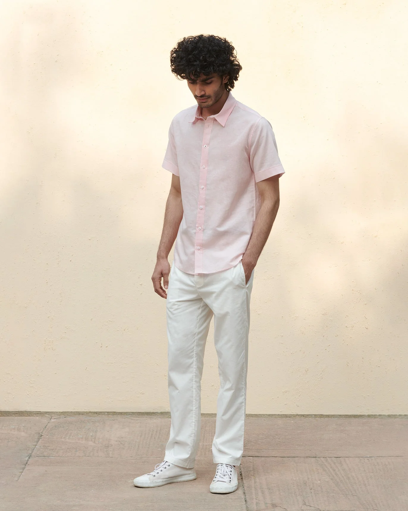 Half Sleeve Shirt - Pink - Image 4