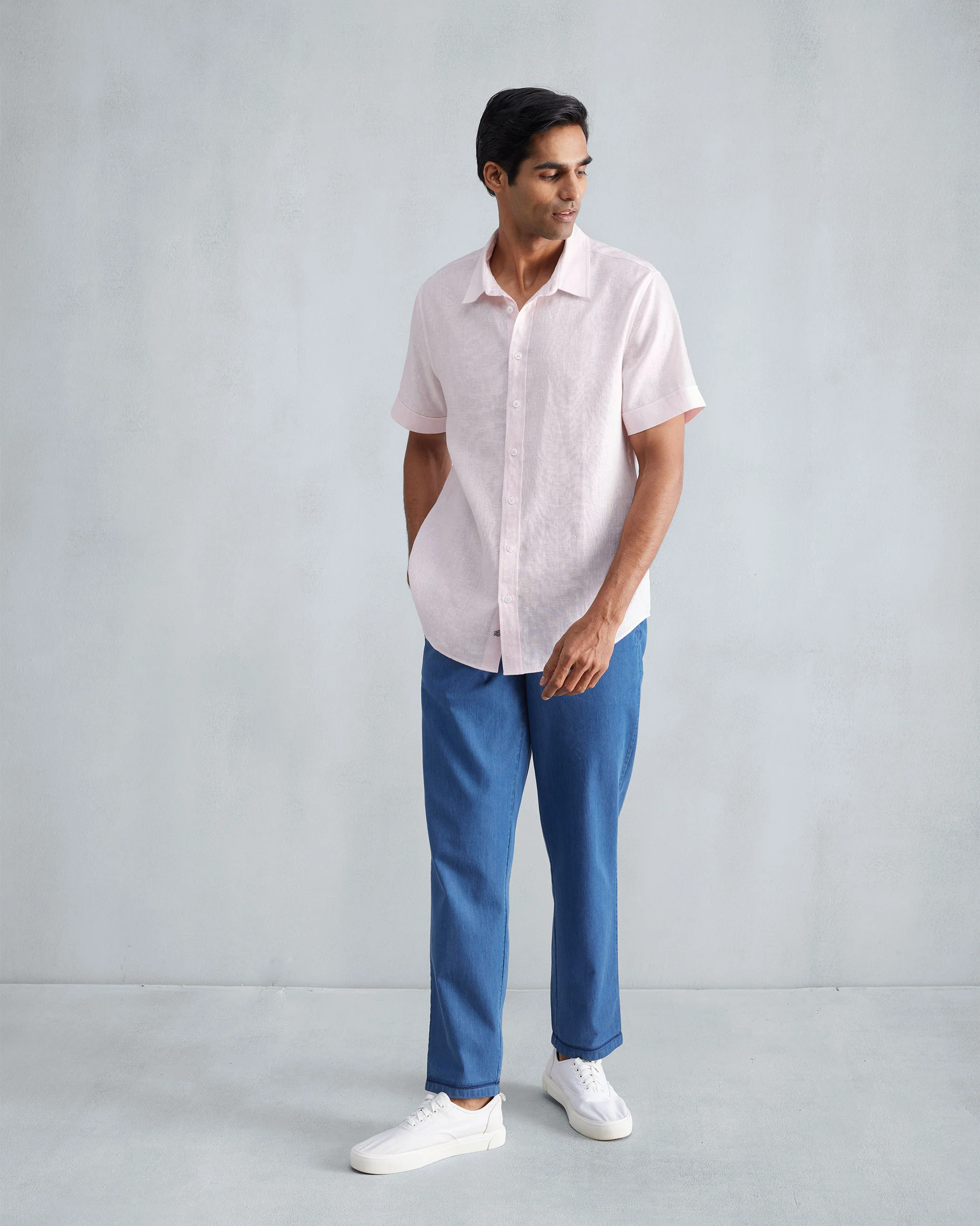 Half Sleeve Shirt - Pink - Image 2