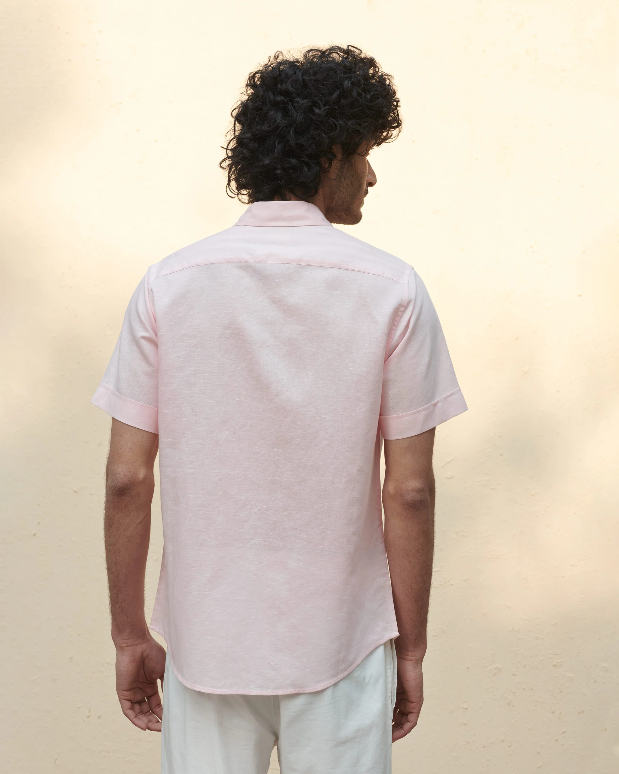 Half Sleeve Shirt - Pink - Image 3