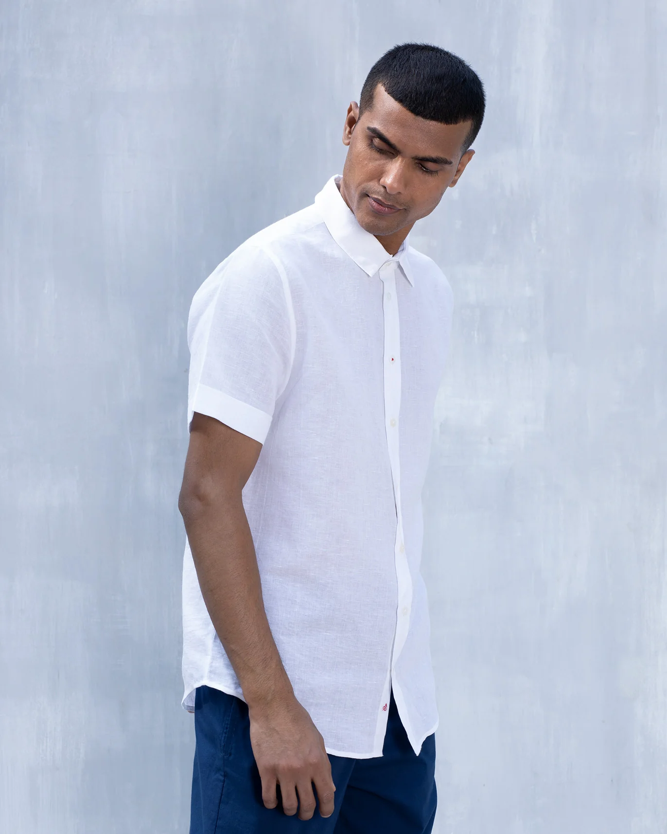 Half Sleeve Shirt - White - Image 4