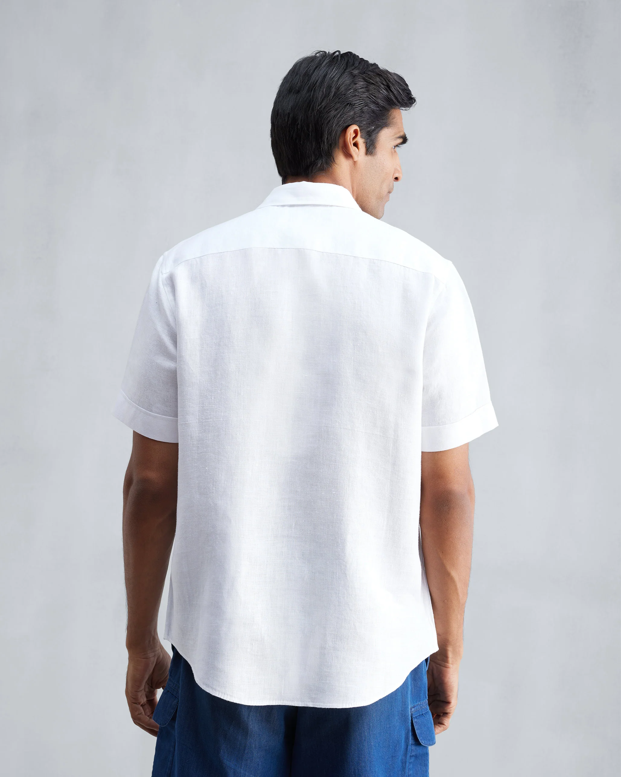 Half Sleeve Shirt - White - Image 4