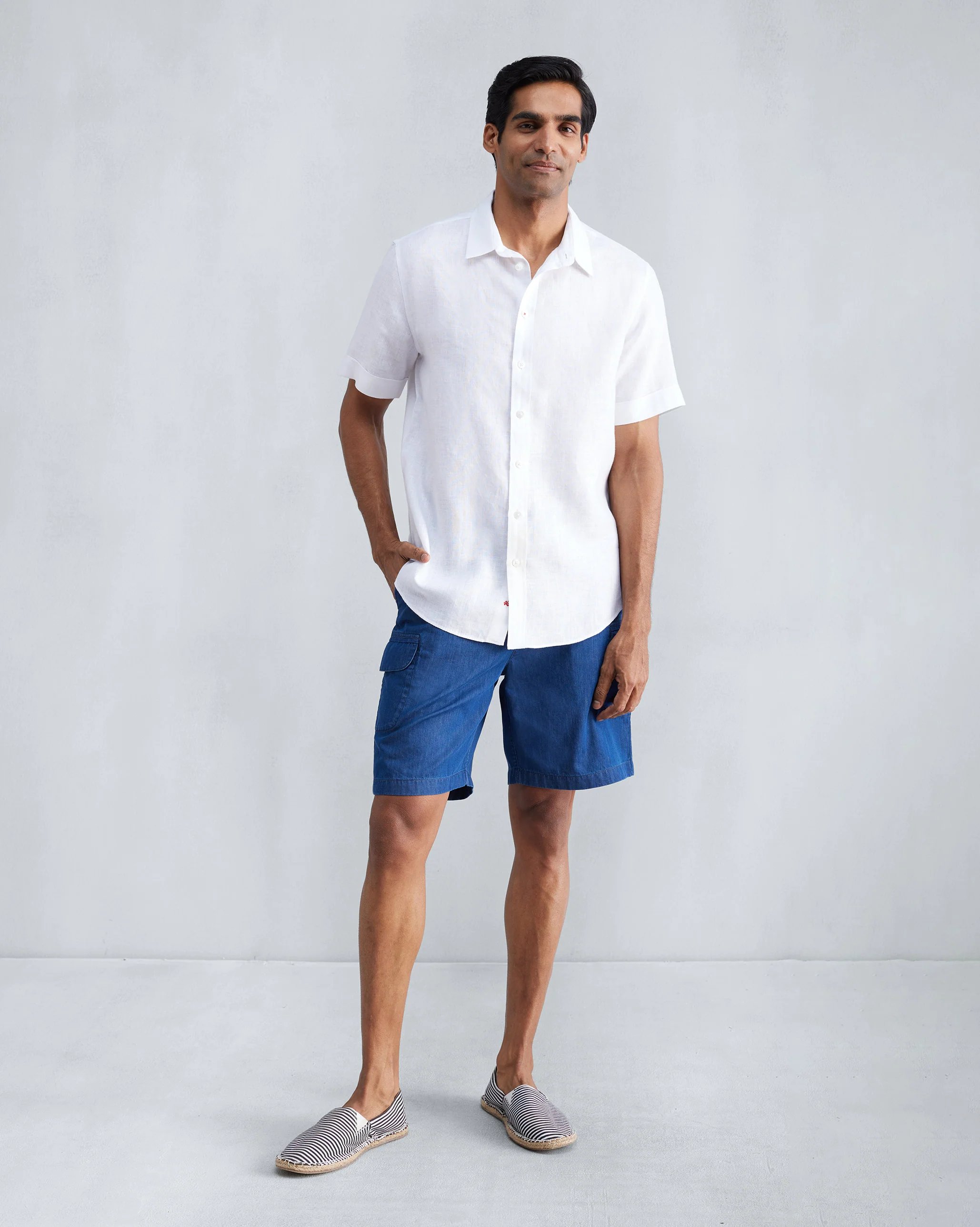 Half Sleeve Shirt - White - Image 6