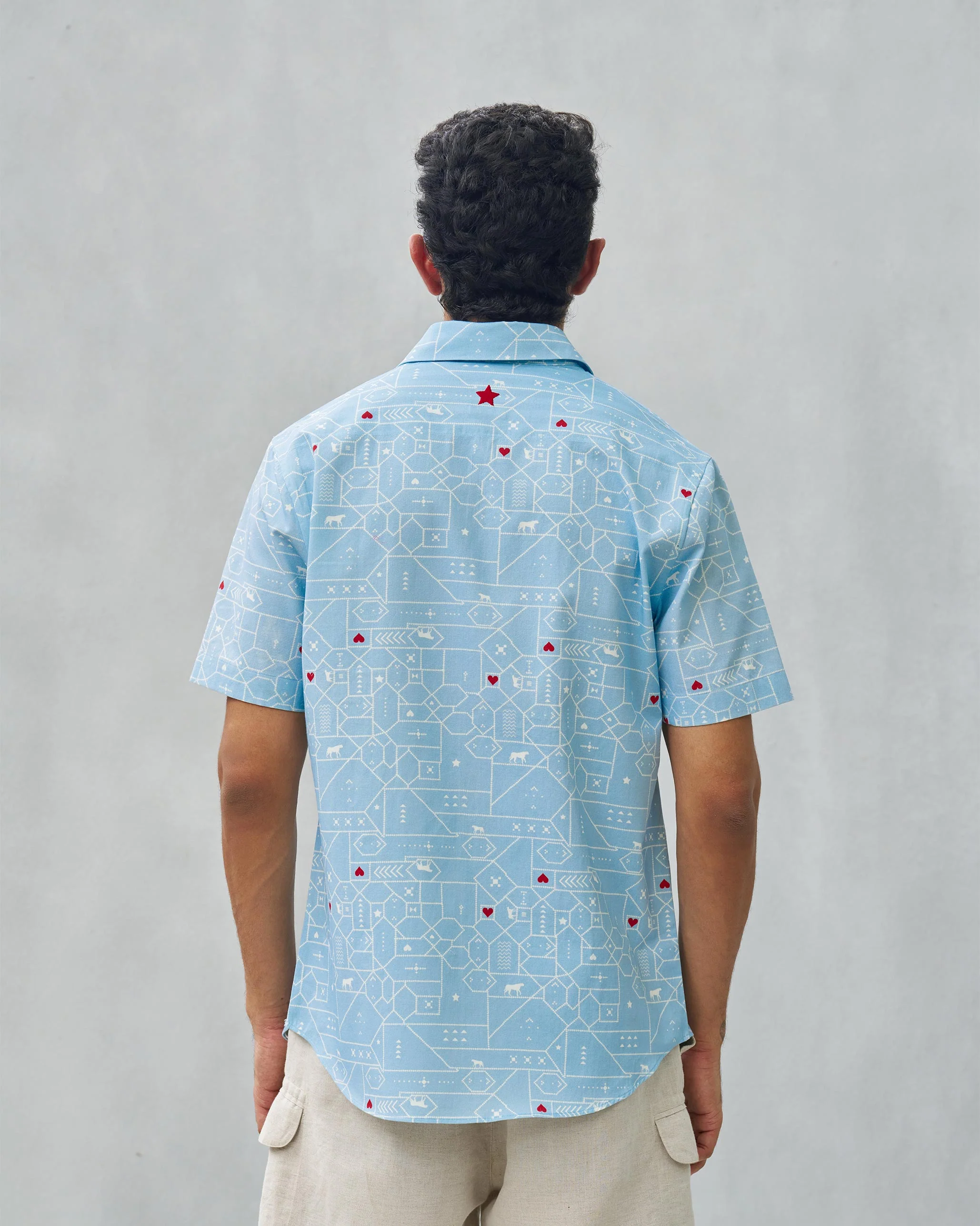 Half Sleeves Shirt - Blue - Image 4