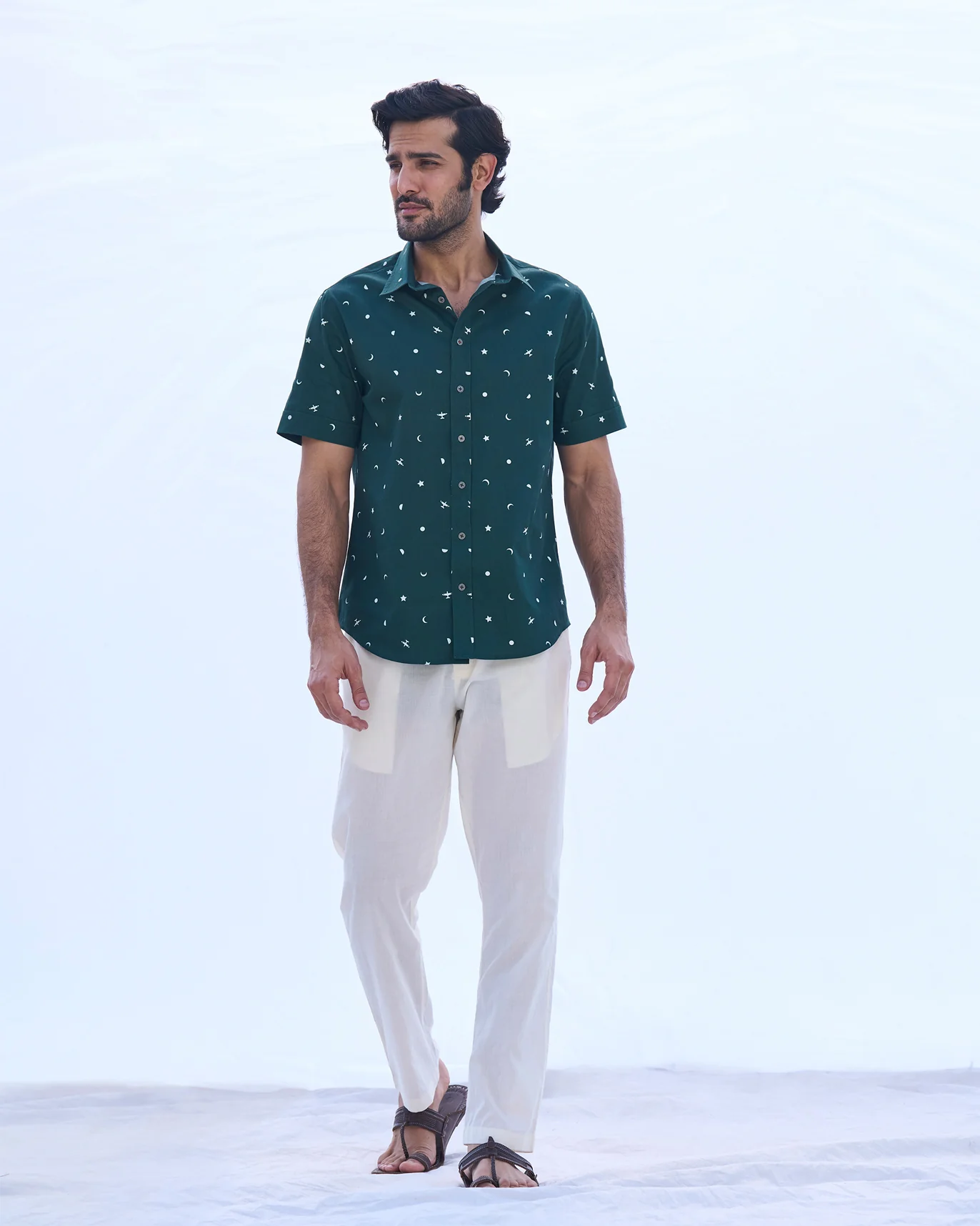 Half Sleeve Shirt - Green - Image 5