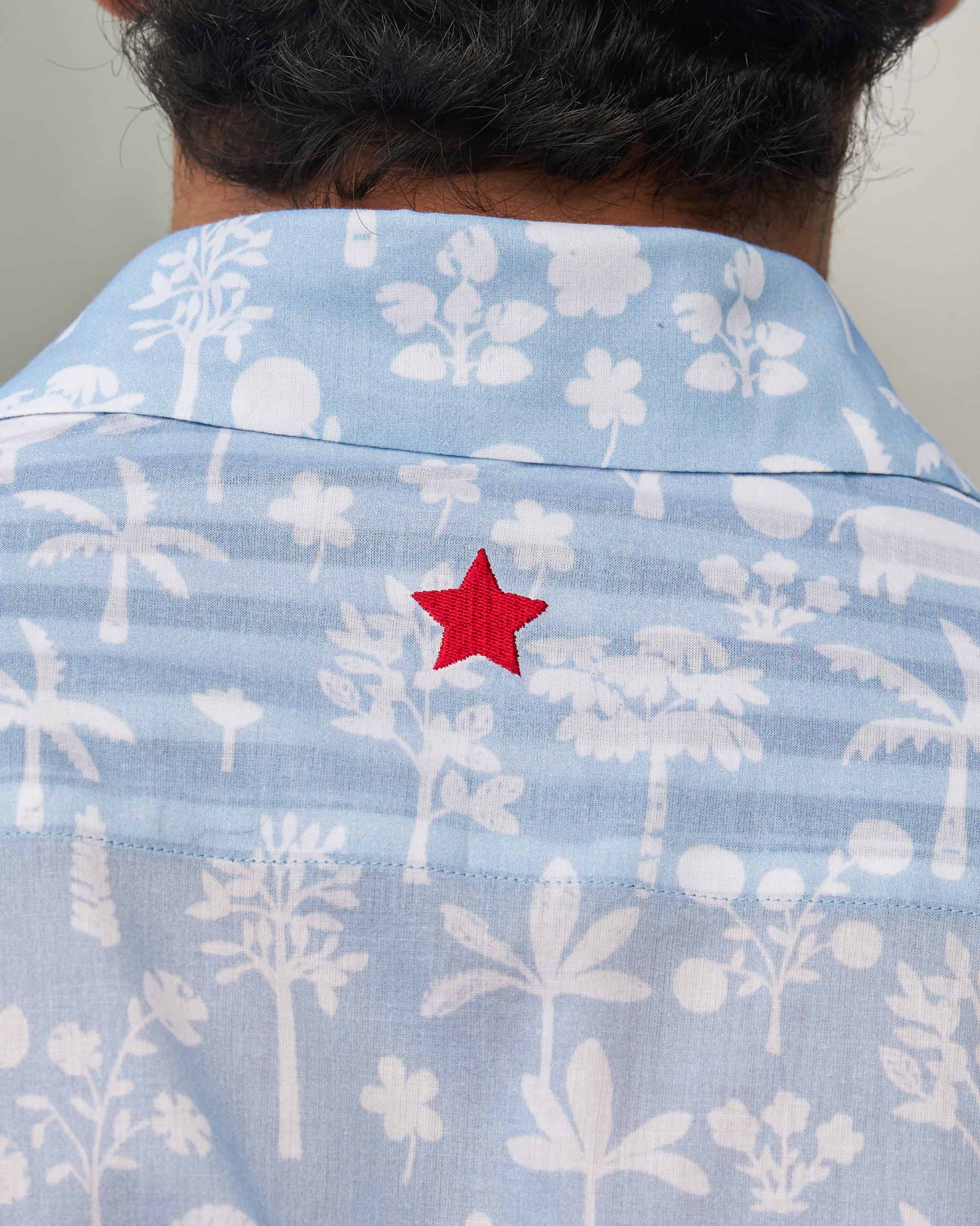Half Sleeves Shirt - Light Blue - Image 2