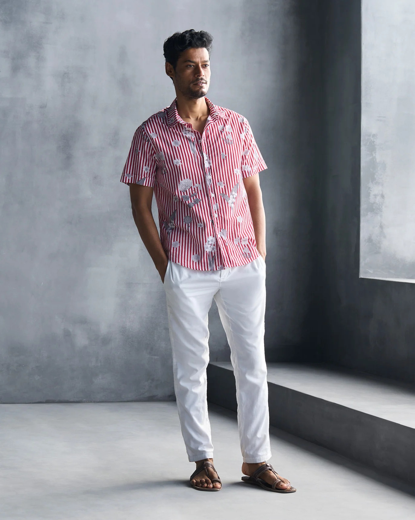 Half Sleeve Shirt - Red - Image 6