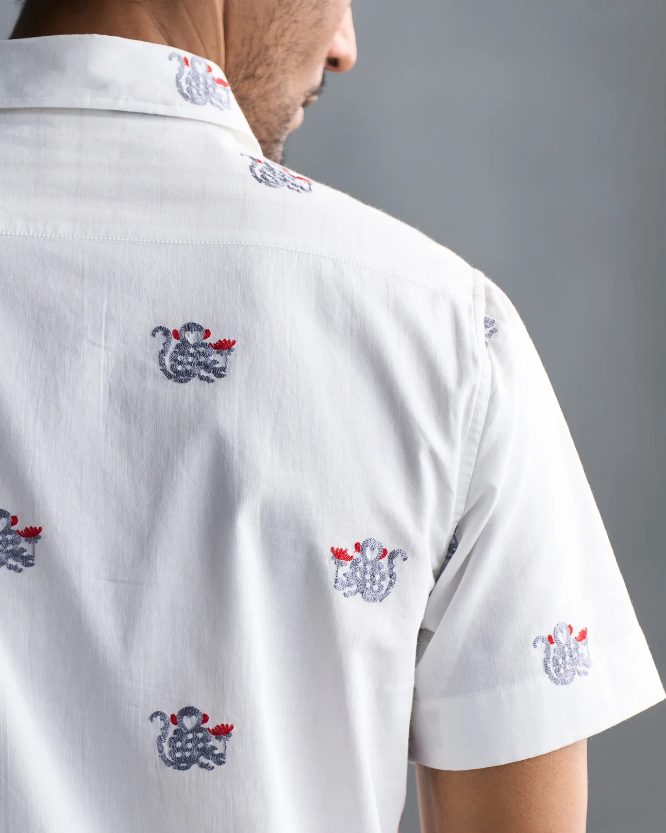 Half Sleeve Shirt - White - Image 2