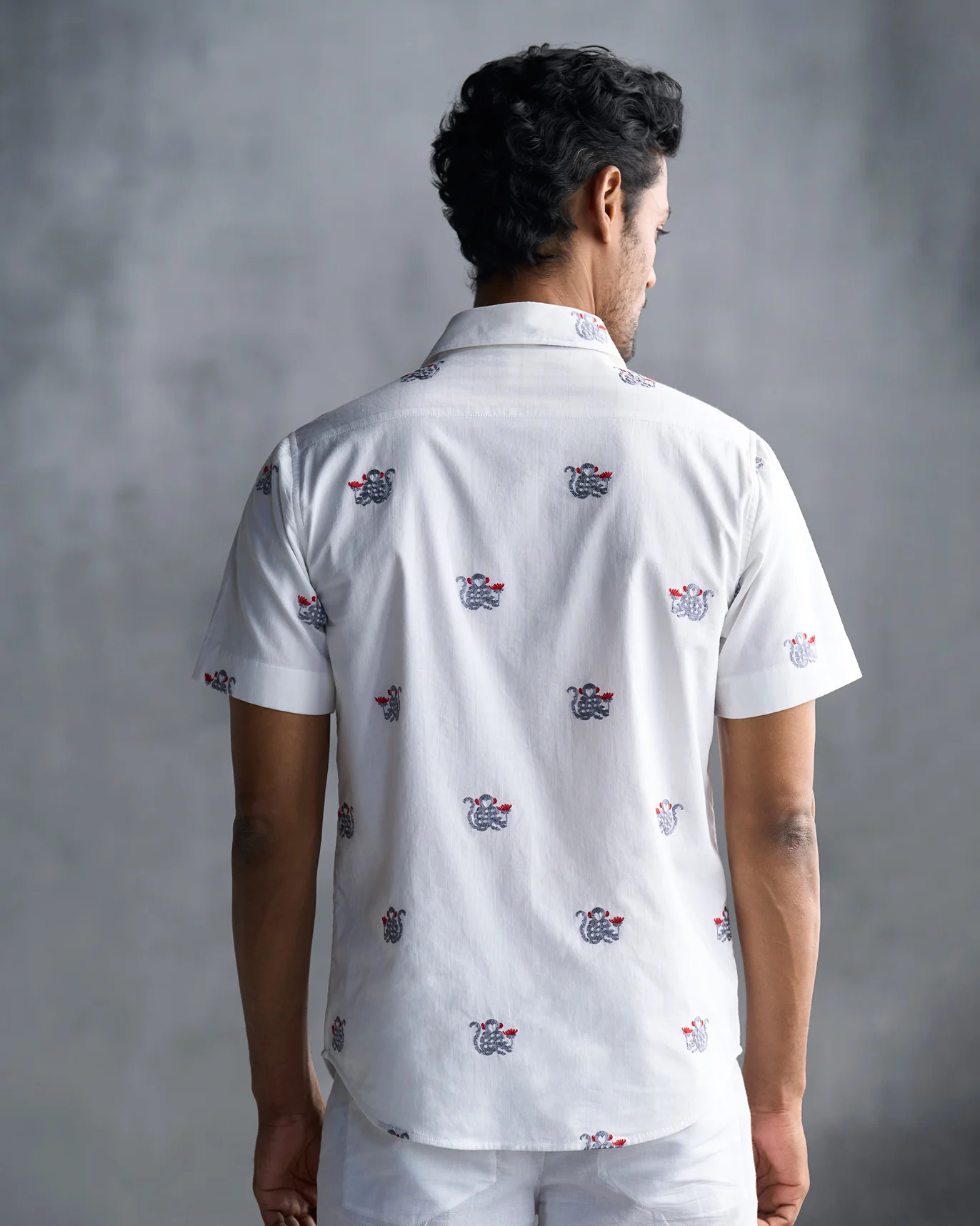 Half Sleeve Shirt - White - Image 4