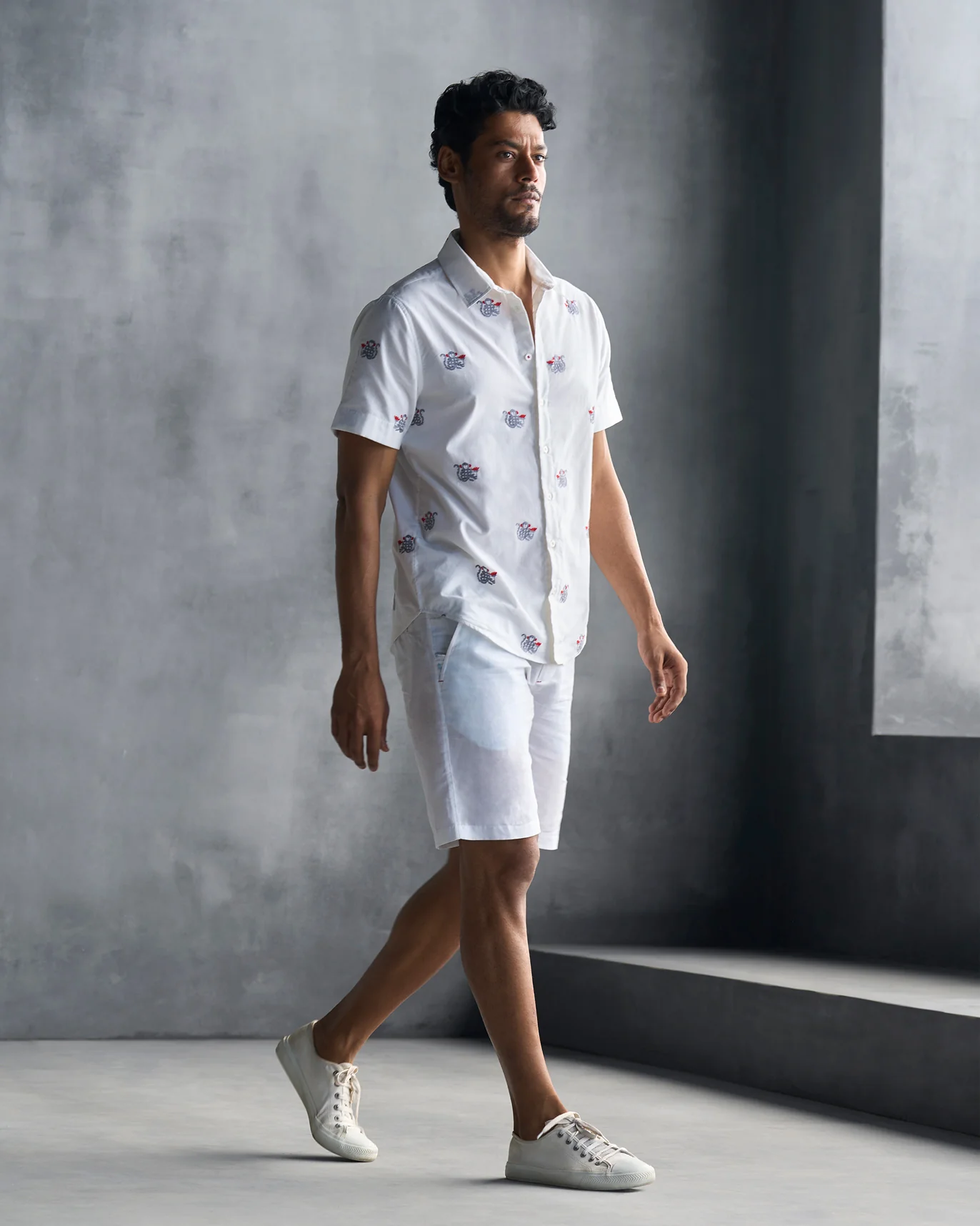 Half Sleeve Shirt - White - Image 5