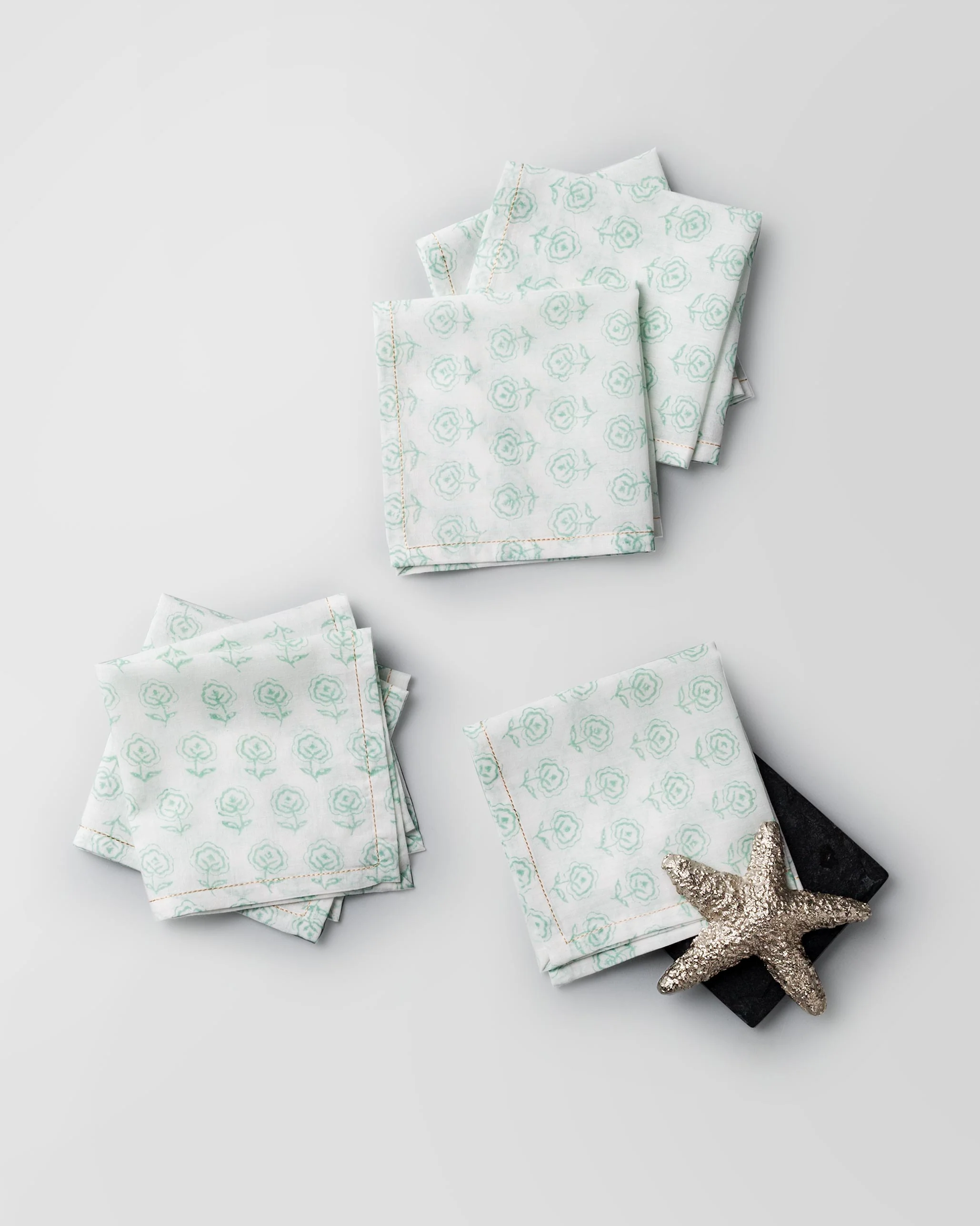 Hana Cocktail Napkins (Set of 6) - Jade - Image 2