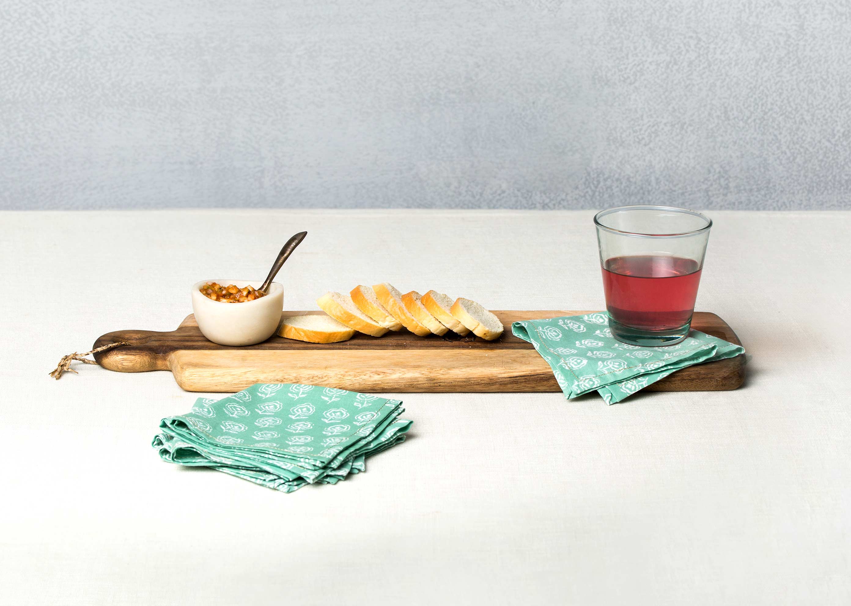 Hana Cocktail Napkins (Set of 6) - White - Image 3