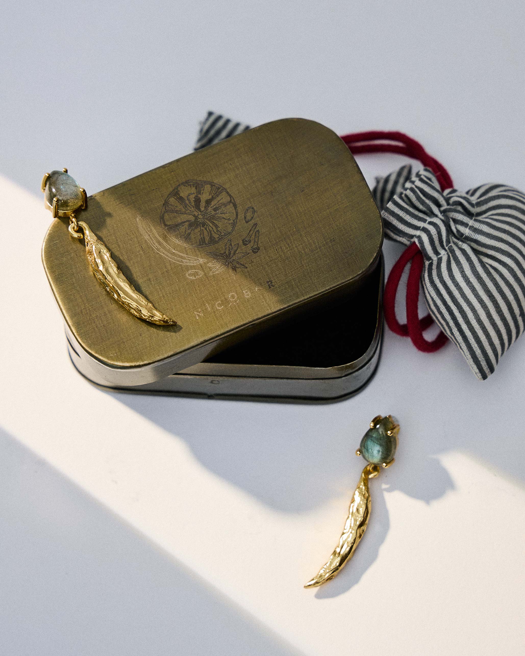 Hari Mirchi Earrings - Gold - Image 4