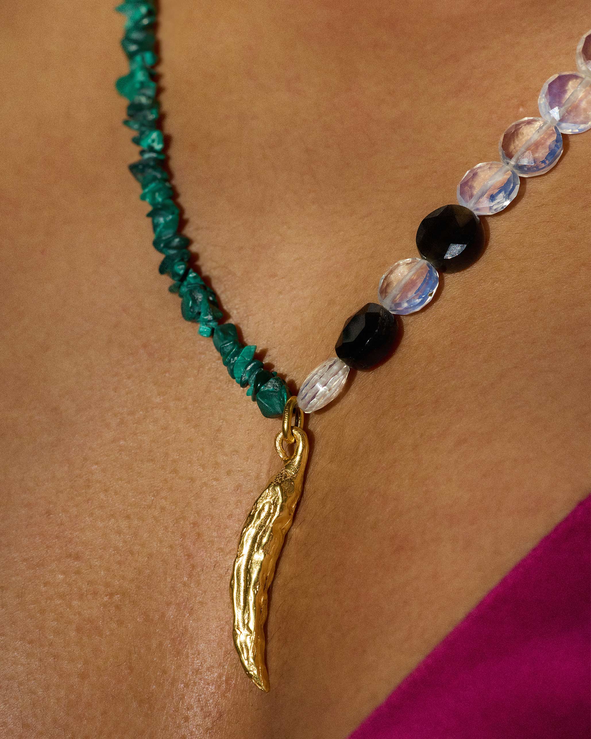 Hari Mirchi Necklace - Gold - Image 2