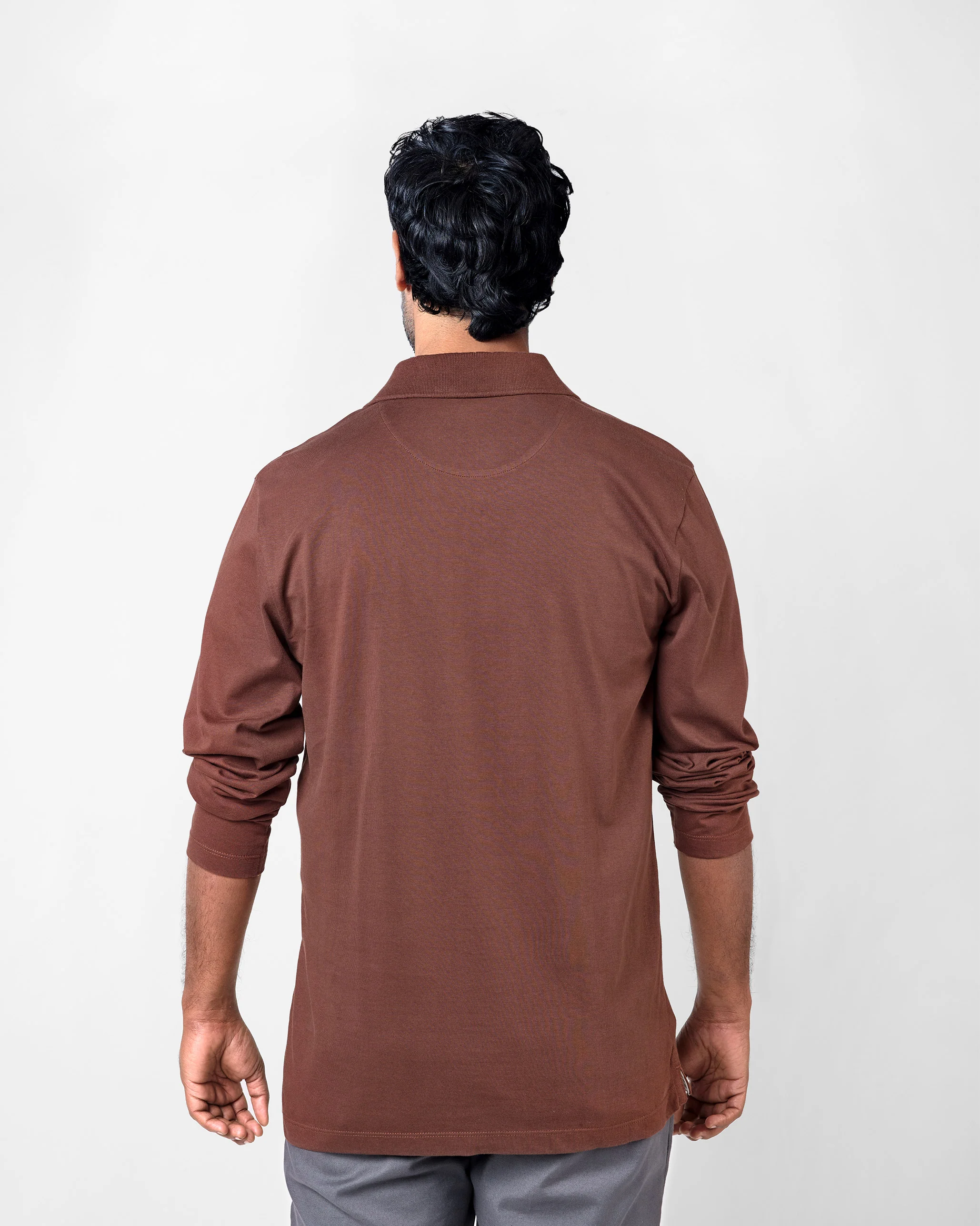 Haze Polo T-Shirt - Brown - Image 4