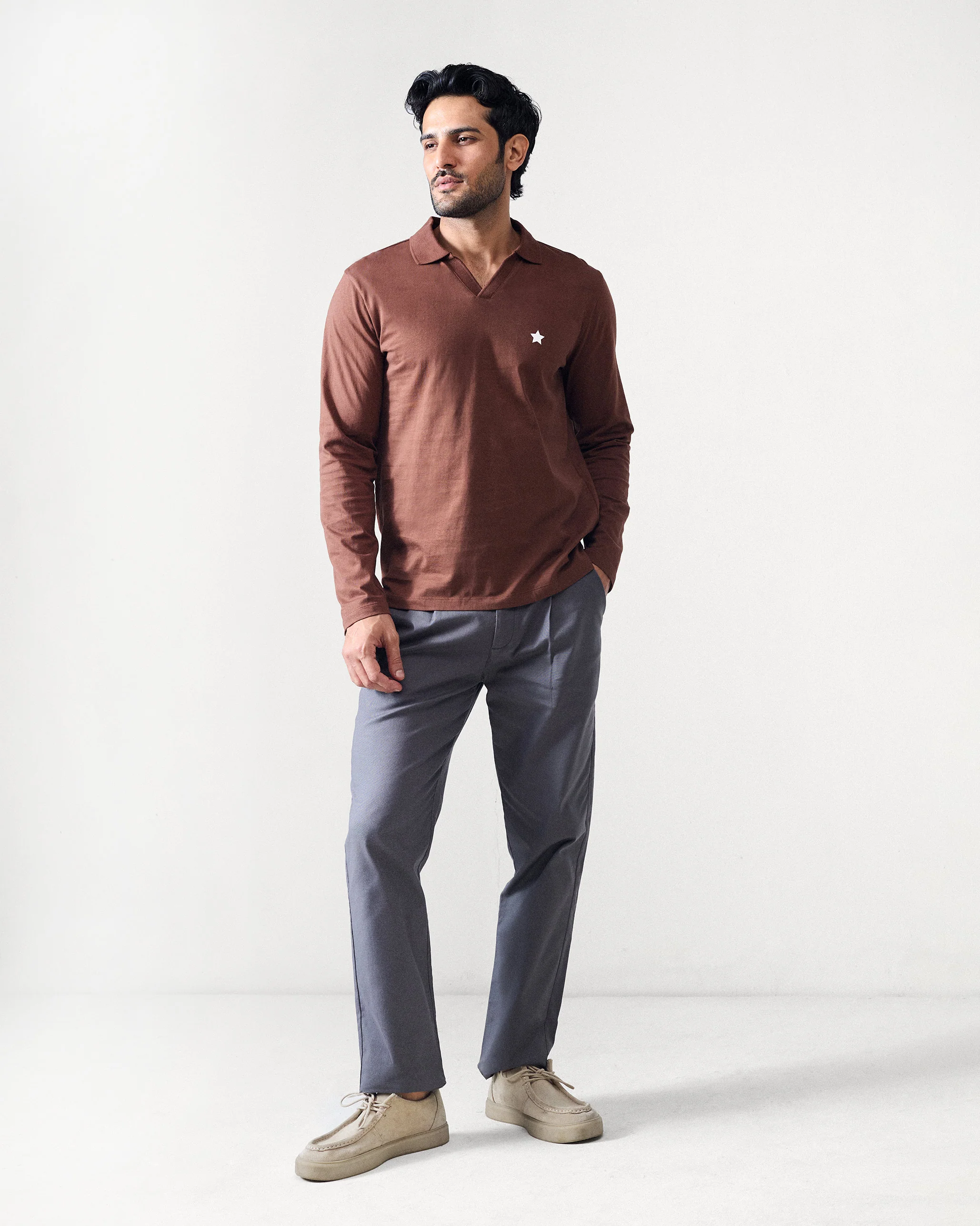 Haze Polo T-Shirt - Brown - Image 5