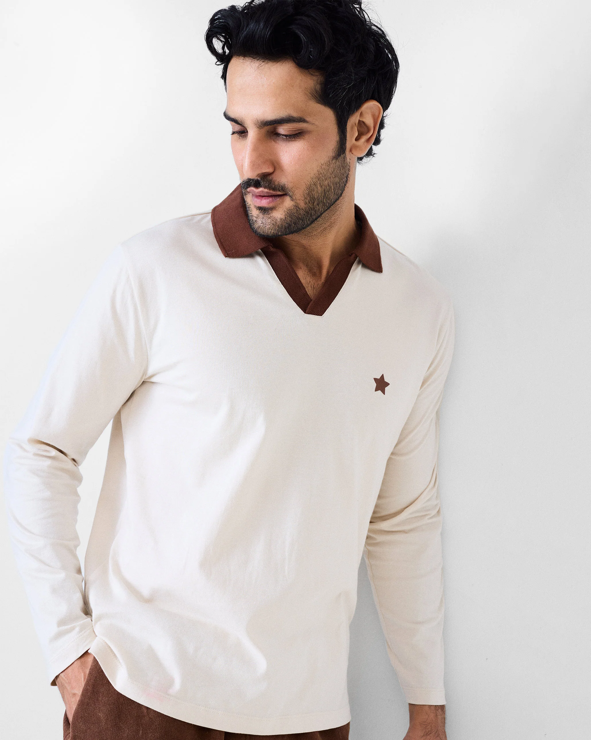 Haze Polo T-Shirt - Ivory - Image 5
