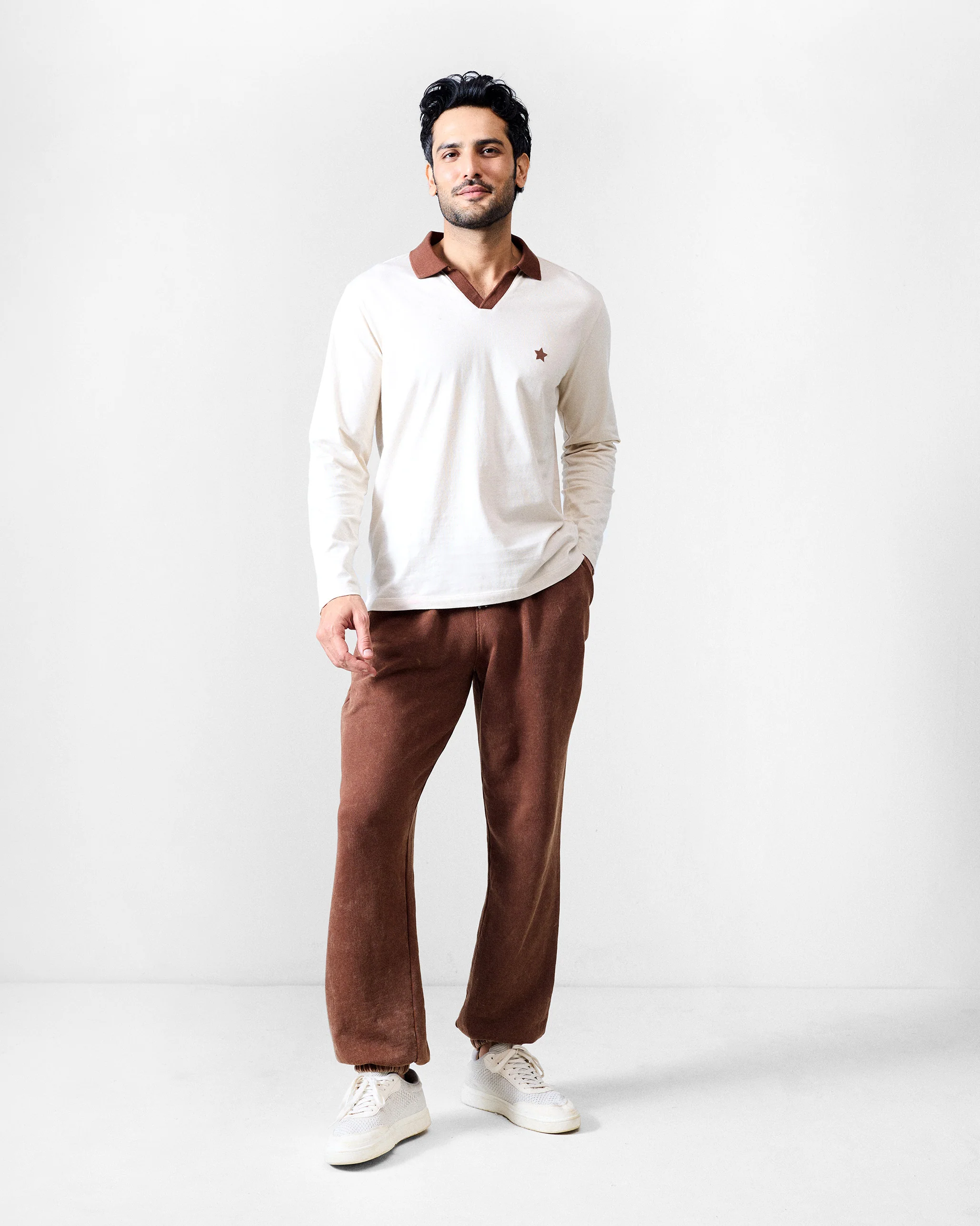 Haze Polo T-Shirt - Ivory - Image 6