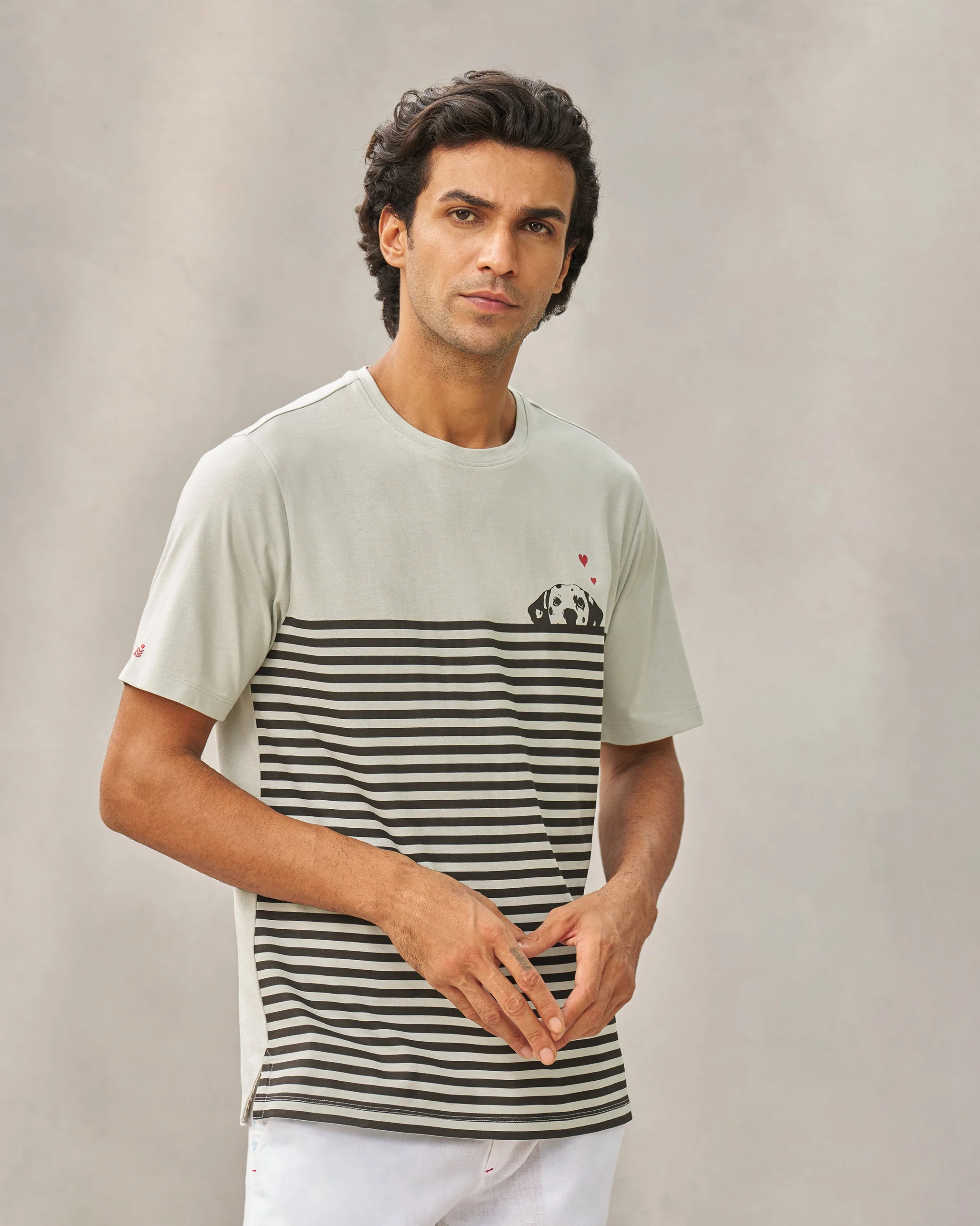 Hearts for you T-shirt - Grey - Image 5
